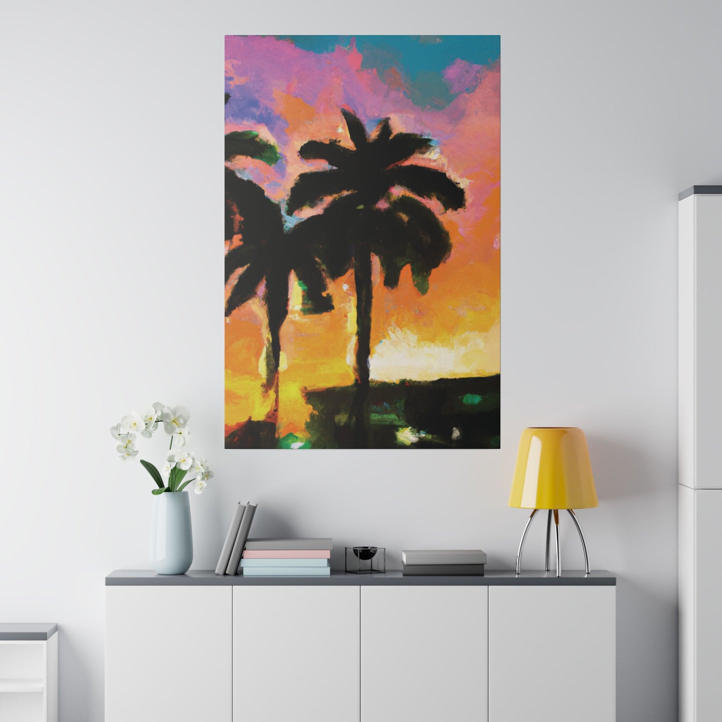 1532W - Miami Beach Sunset Painting Print | Miami | Beach | Sunset | Poster | Home Decor | Wall Art | Canvas