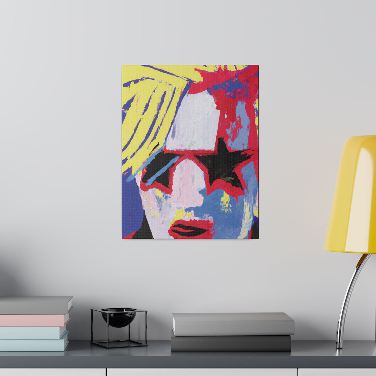 4762T - Rockstar Painting Print | Face | Abstract | Poster | Home Decor | Wall Art | Music Art | Canvas