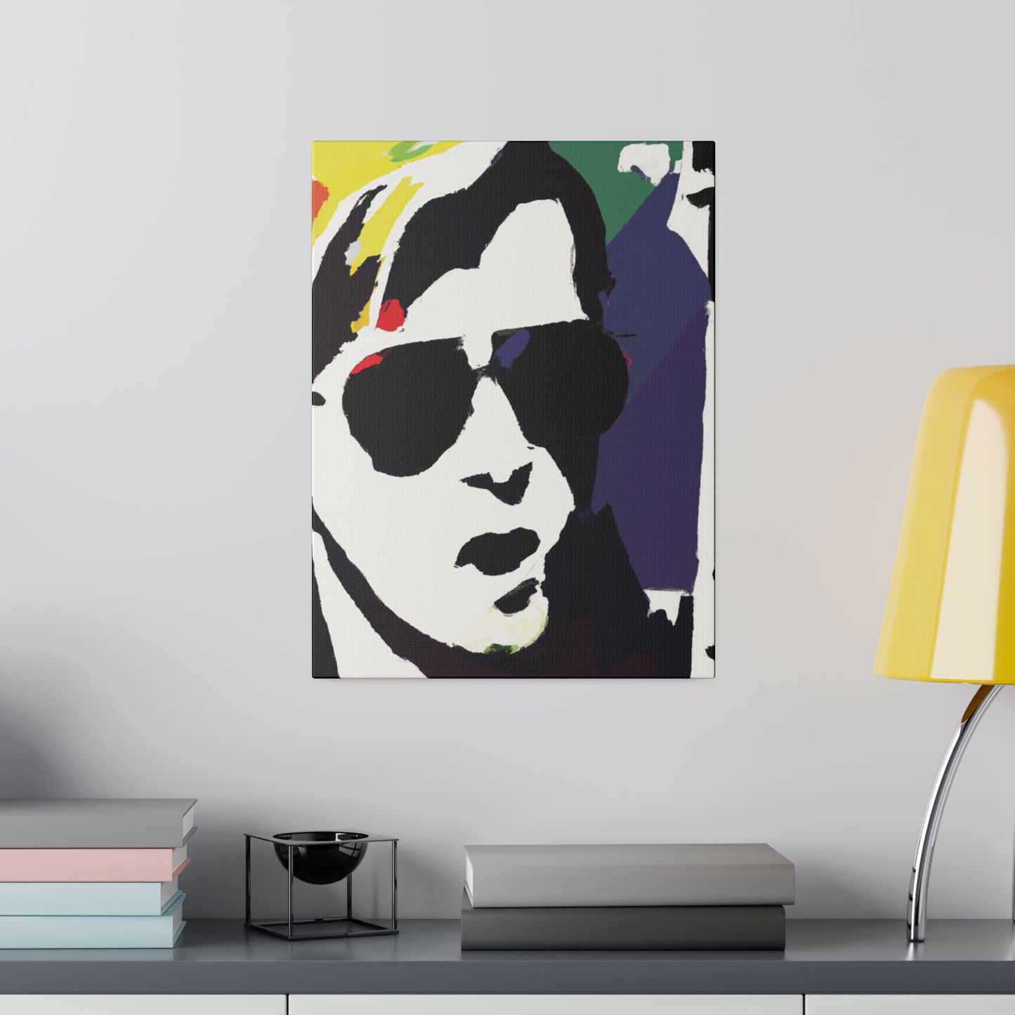 3723C - Rockstar Painting Print | Face | Abstract | Poster | Home Decor | Wall Art | Music Art | Canvas