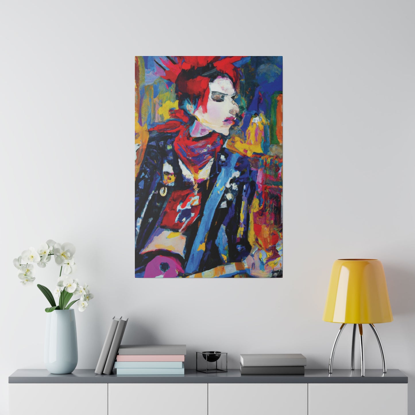 8996X - Rockstar Oil Painting Style Print | Poster | Home Decor | Wall Art | Music Art | Canvas