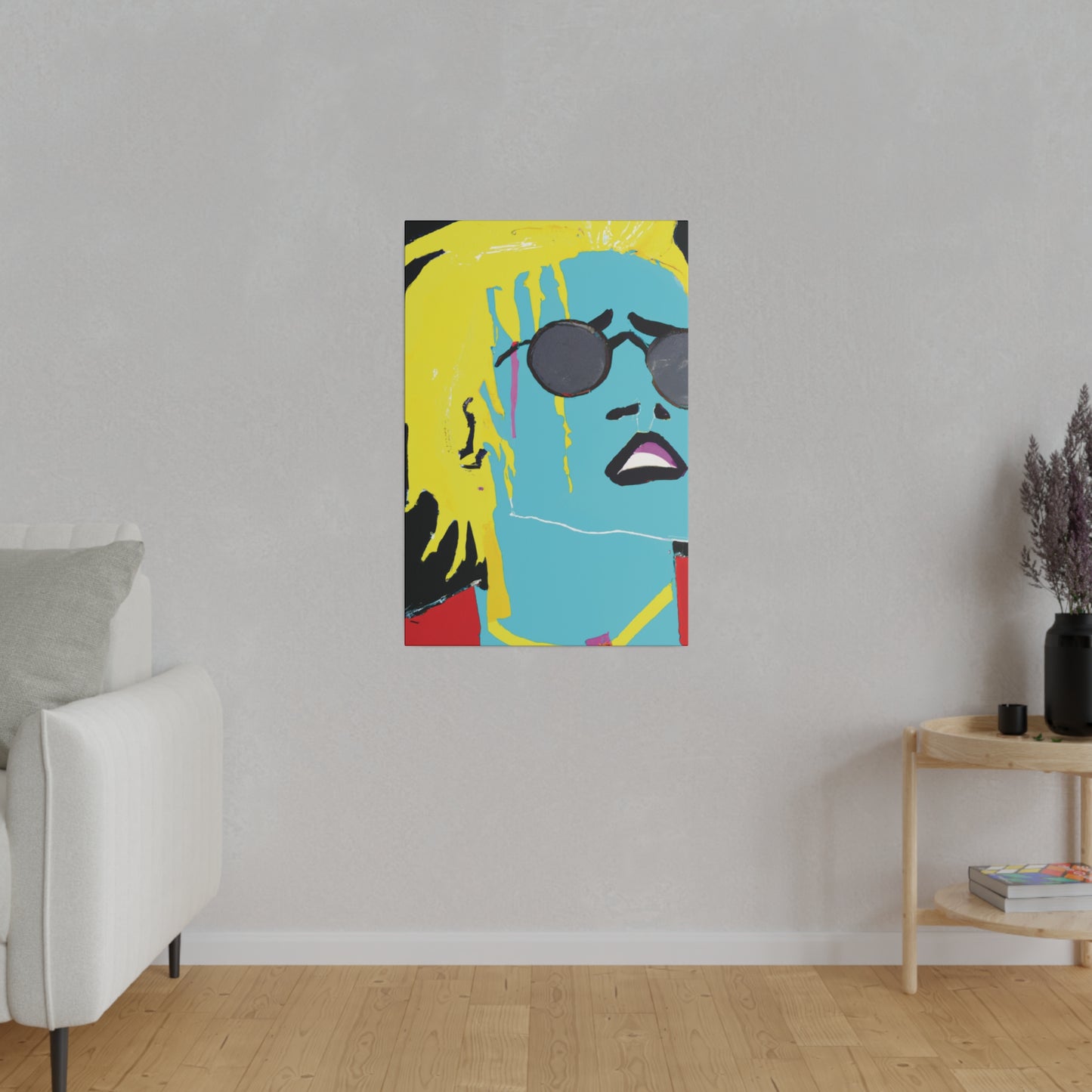 3863S - Rockstar Painting Print | Face | Abstract | Poster | Home Decor | Wall Art | Music Art | Canvas