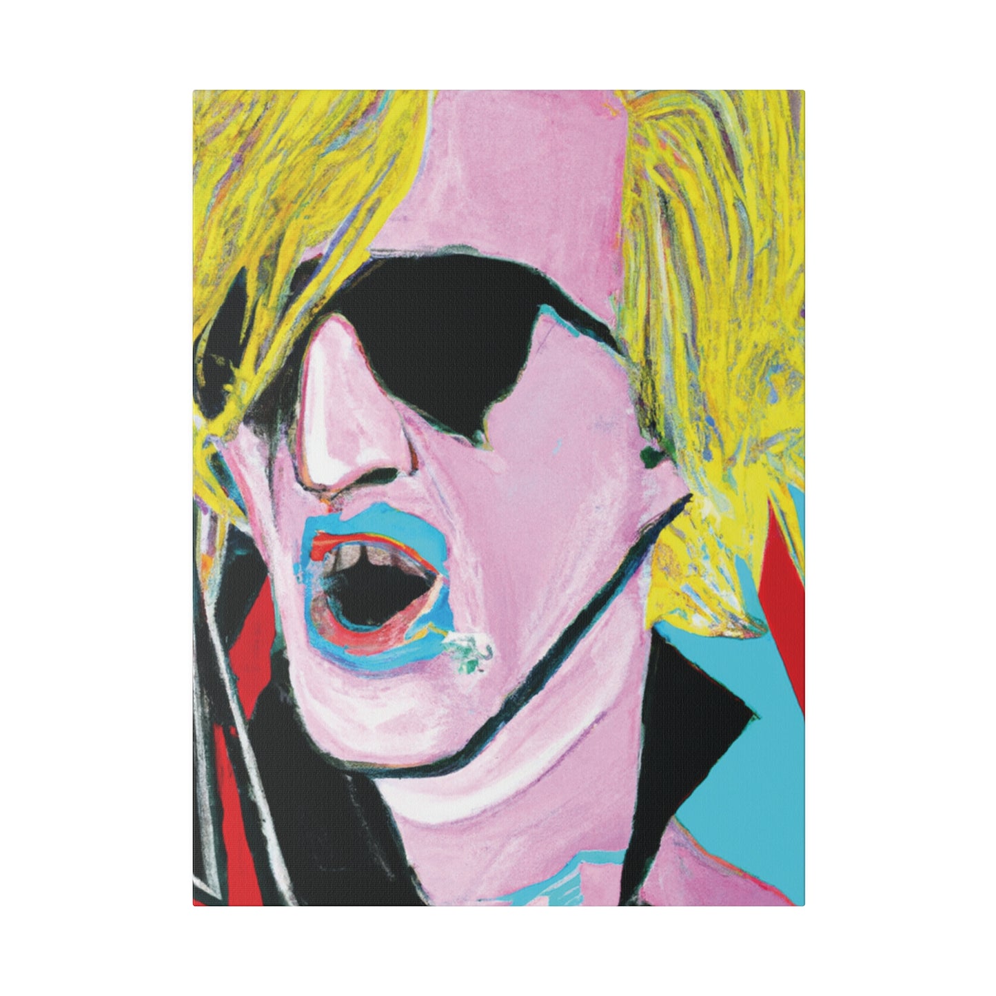 9118C - Rockstar Painting Print | Face | Abstract | Poster | Home Decor | Wall Art | Music Art | Canvas