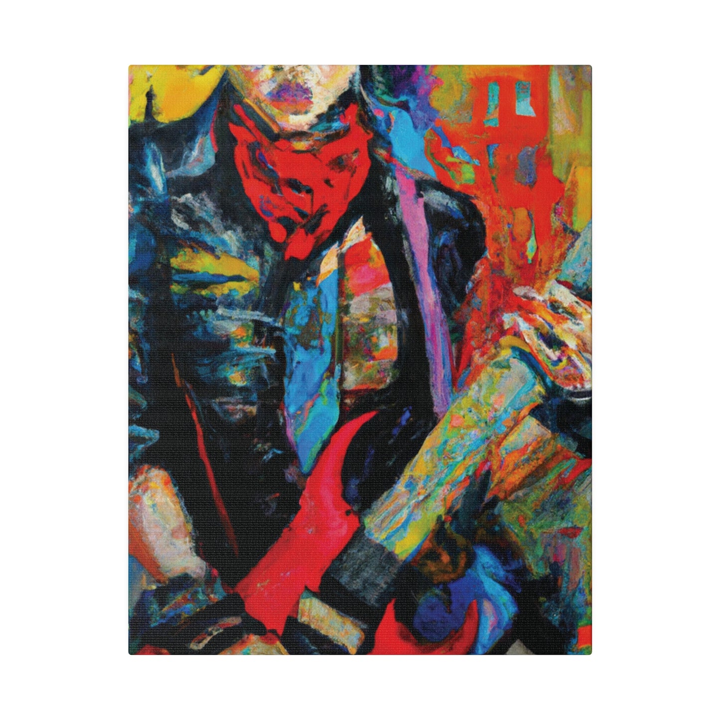 8732A - Rockstar Oil Painting Style Print | Poster | Home Decor | Wall Art | Music Art | Canvas