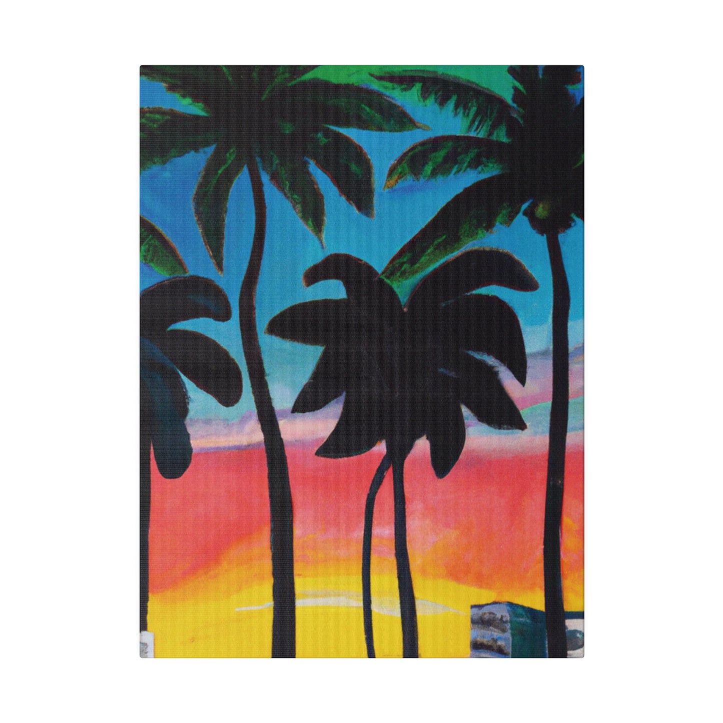 7322T - Miami Beach Sunset Painting Print | Miami | Beach | Sunset | Poster | Home Decor | Wall Art | Canvas