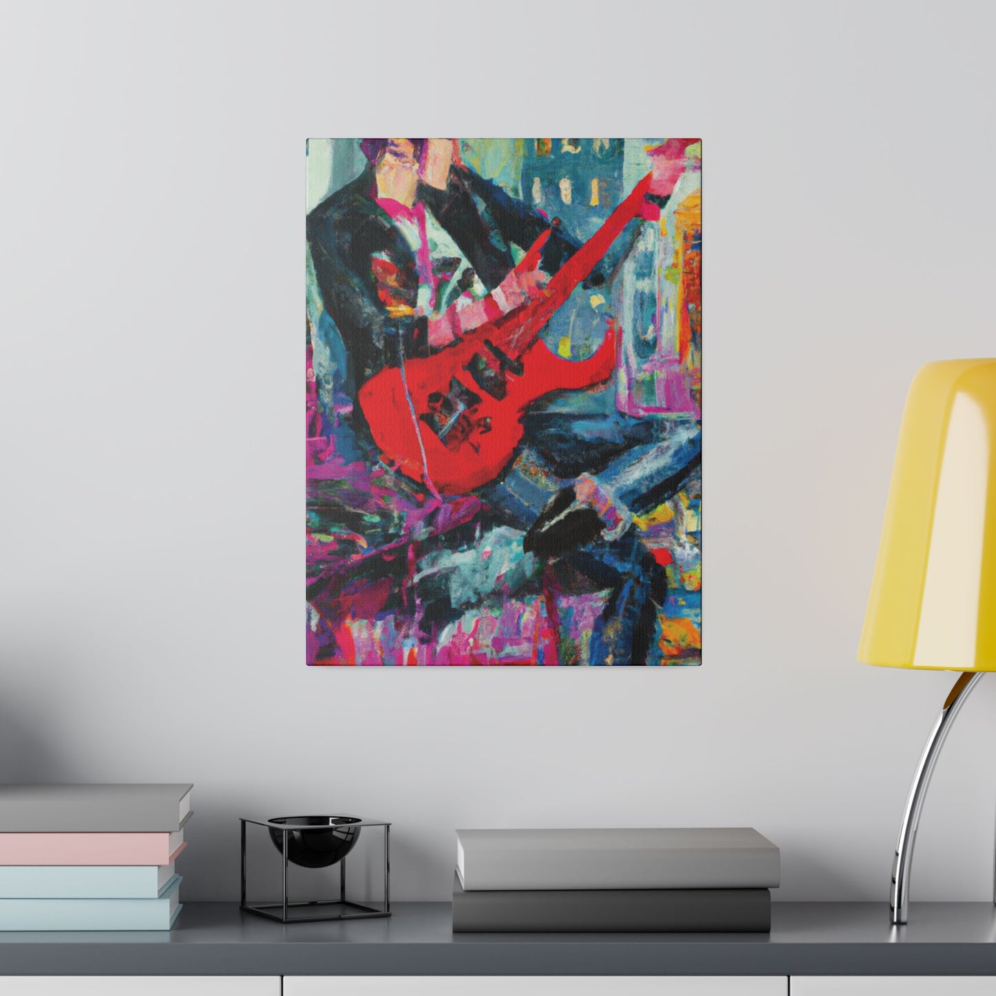 7878O - Rockstar Oil Painting Style Print | Poster | Home Decor | Wall Art | Music Art | Canvas