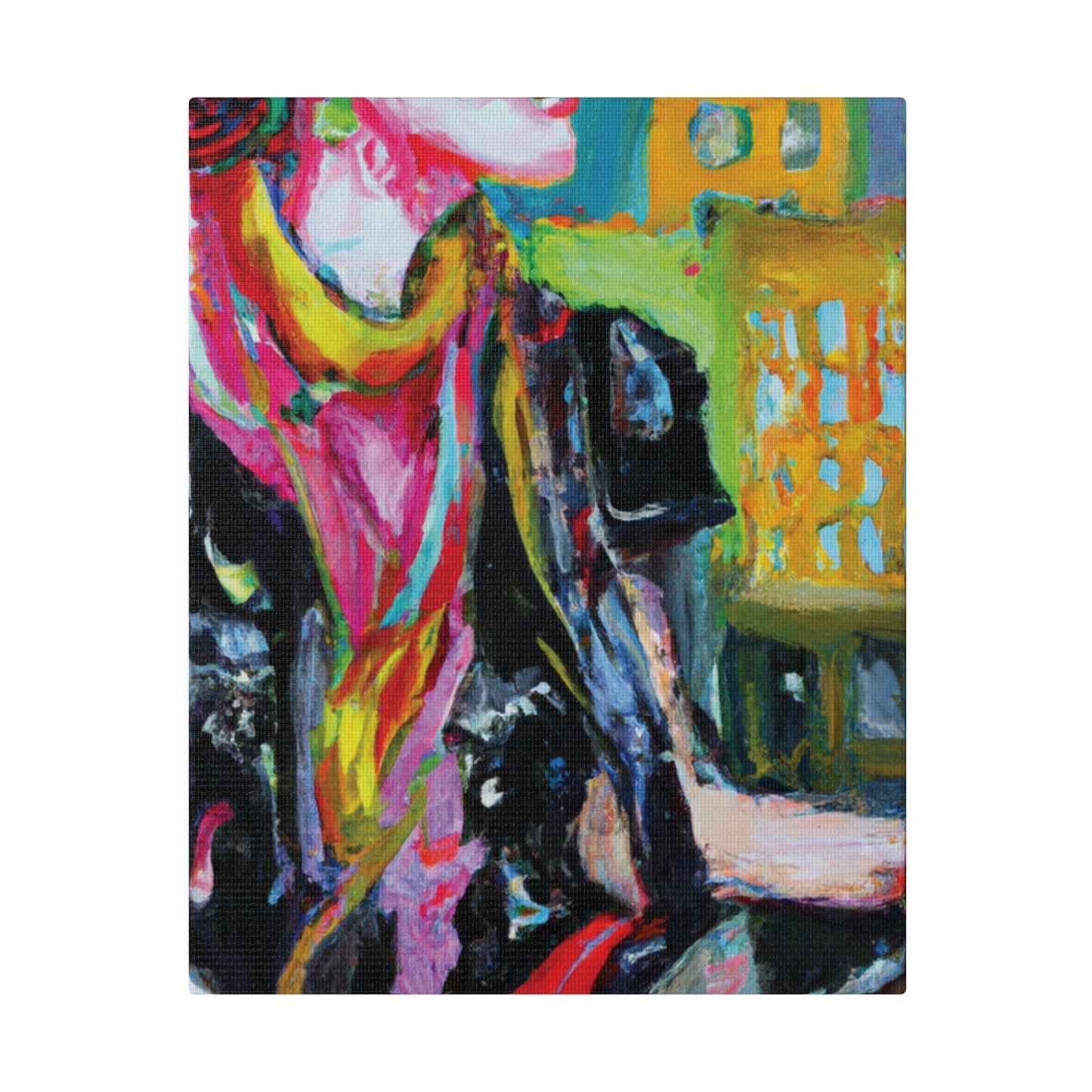 9896T - Rockstar Oil Painting Style Print | Poster | Home Decor | Wall Art | Music Art | Canvas