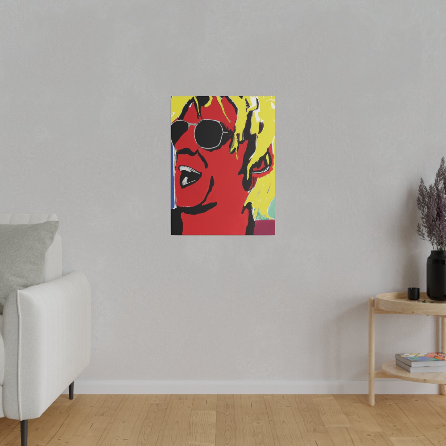 8166B - Rockstar Painting Print | Face | Abstract | Poster | Home Decor | Wall Art | Music Art | Canvas