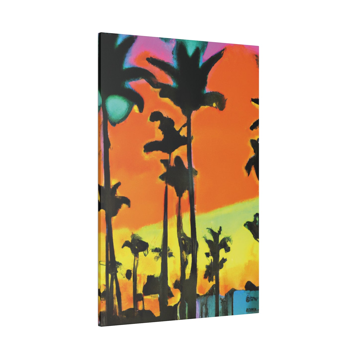 6096Q - Miami Beach Sunset Painting Print | Miami | Beach | Sunset | Poster | Home Decor | Wall Art | Canvas