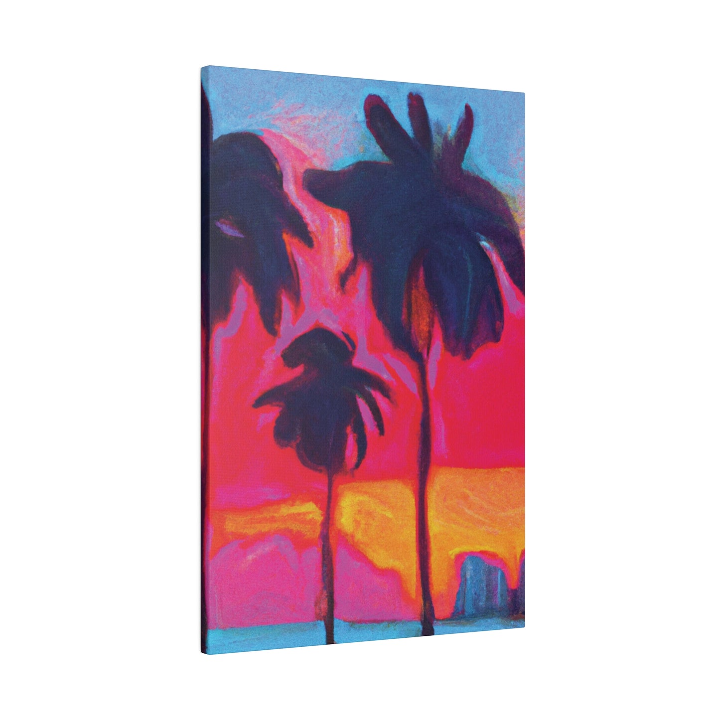 4879H - Miami Beach Sunset Painting Print | Miami | Beach | Sunset | Poster | Home Decor | Wall Art | Canvas