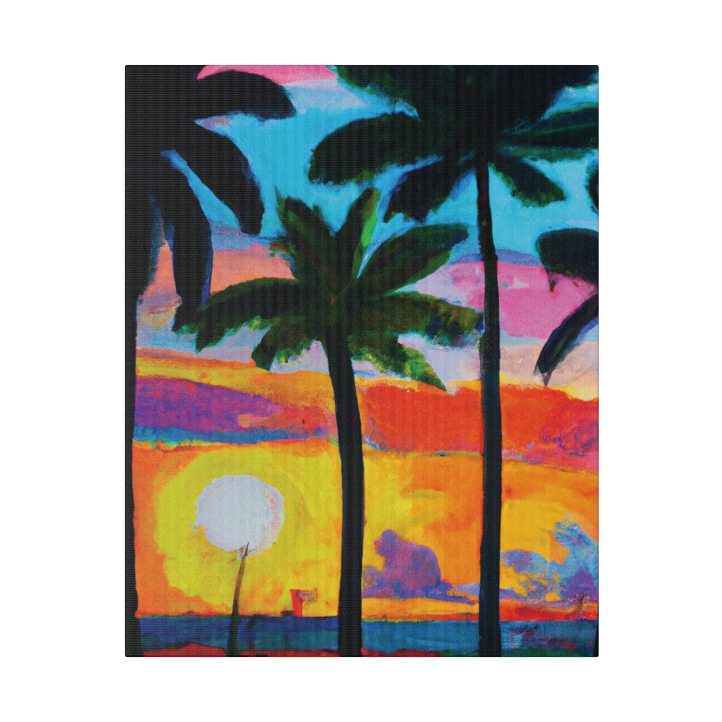 9043Y - Miami Beach Sunset Painting Print | Miami | Beach | Sunset | Poster | Home Decor | Wall Art | Canvas