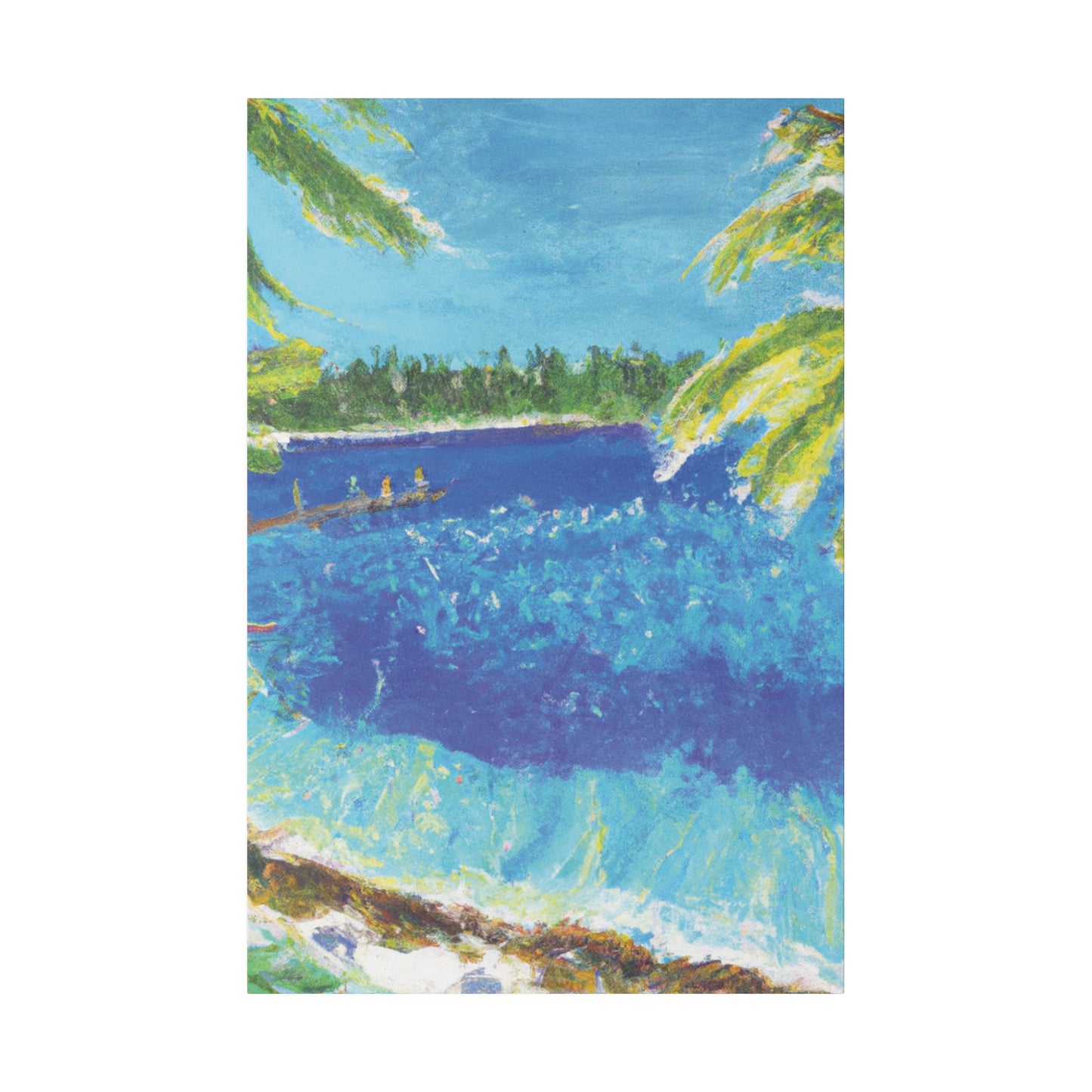 9673H - Bahamas Ocean Painting Print | Bahamas | Ocean | Beach | Poster | Home Decor | Wall Art | Canvas