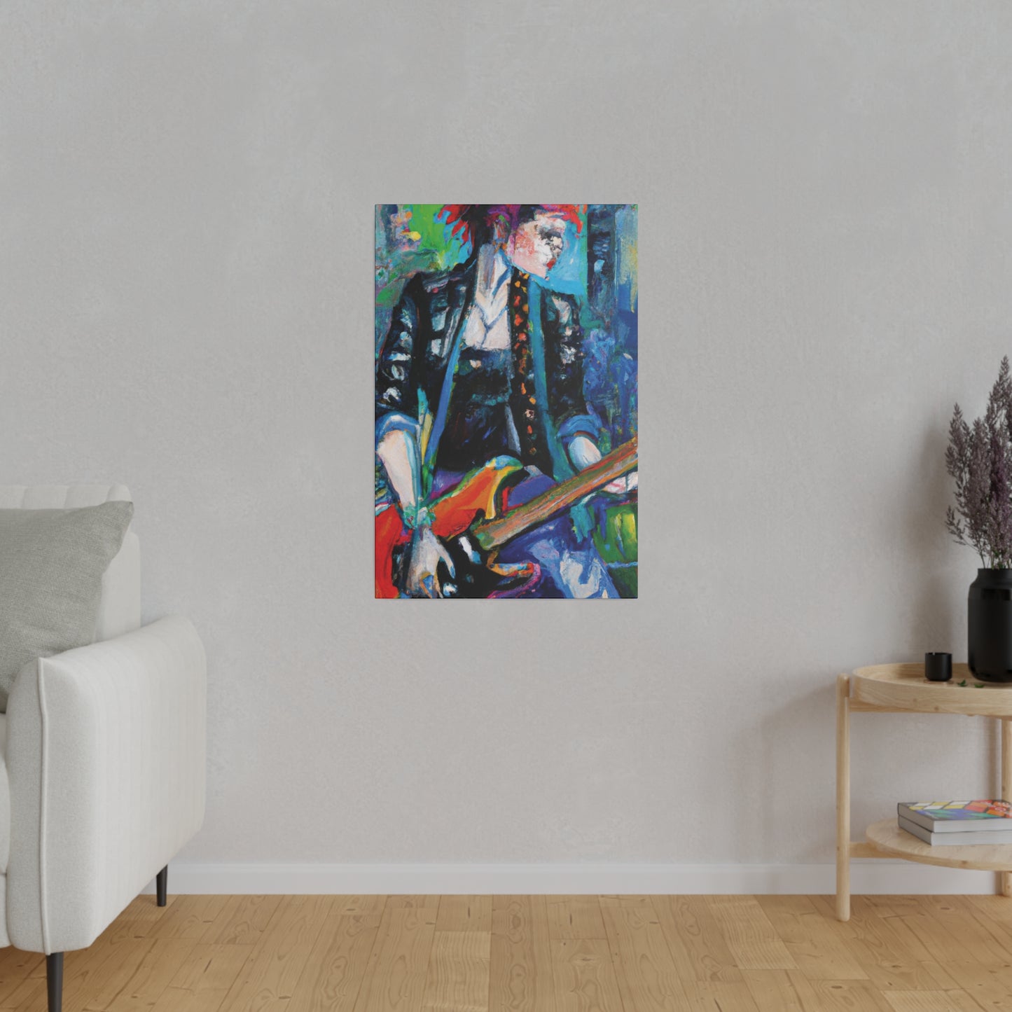 7376R - Rockstar Oil Painting Style Print | Poster | Home Decor | Wall Art | Music Art | Canvas