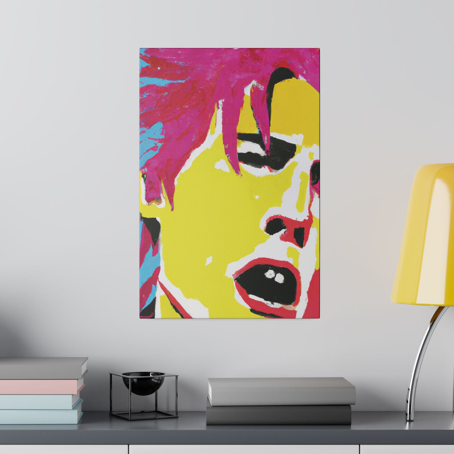 825J - Rockstar Painting Print | Face | Abstract | Poster | Home Decor | Wall Art | Music Art | Canvas