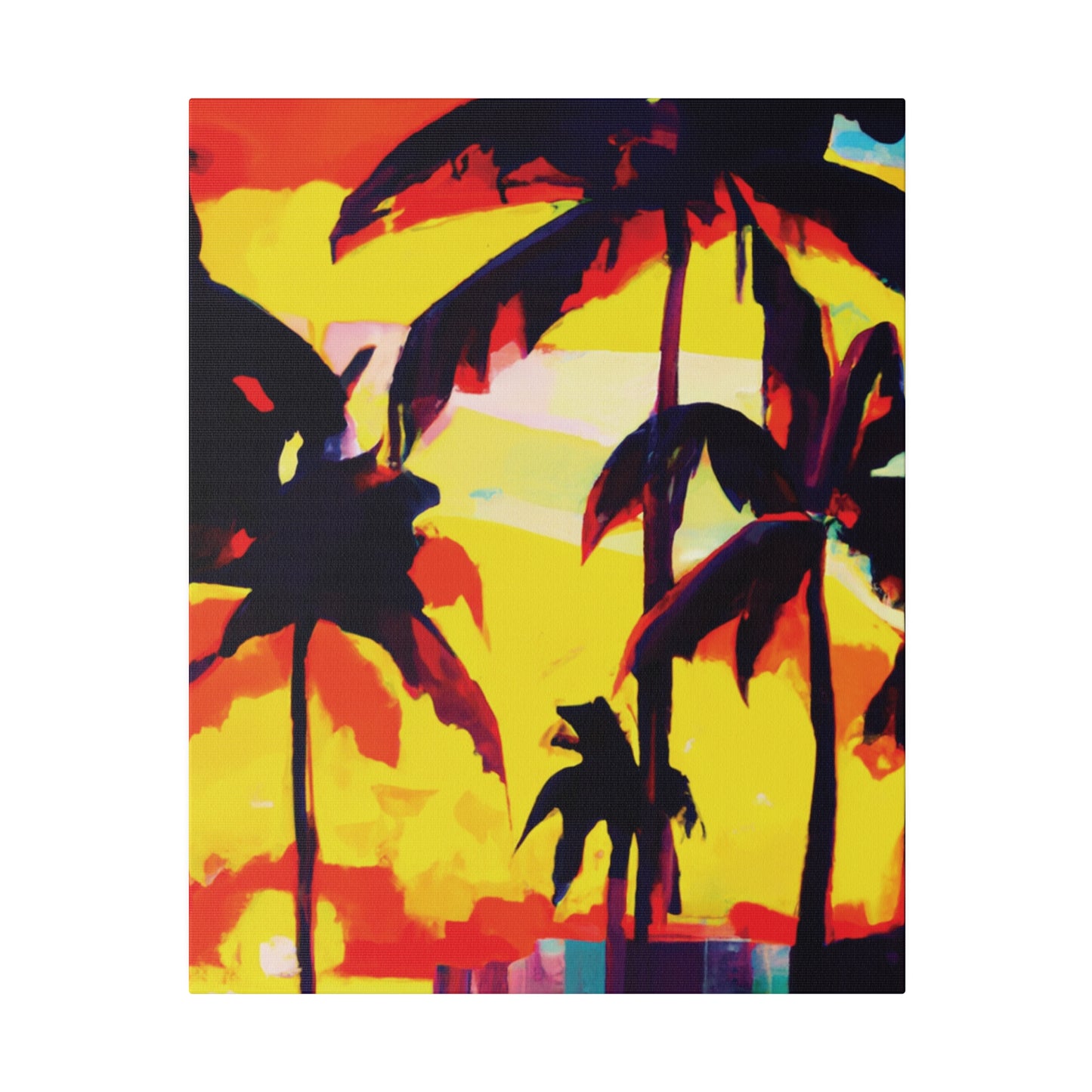 7643G - Miami Beach Sunset Painting Print | Miami | Beach | Sunset | Poster | Home Decor | Wall Art | Canvas