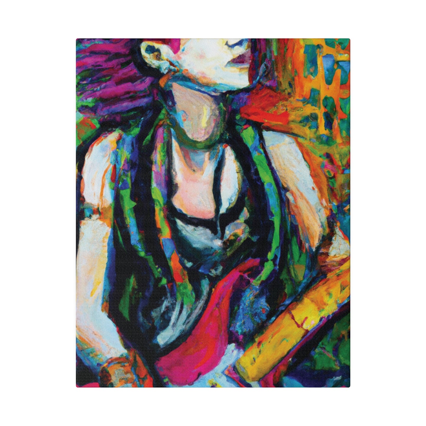 9572N - Rockstar Oil Painting Style Print | Poster | Home Decor | Wall Art | Music Art | Canvas