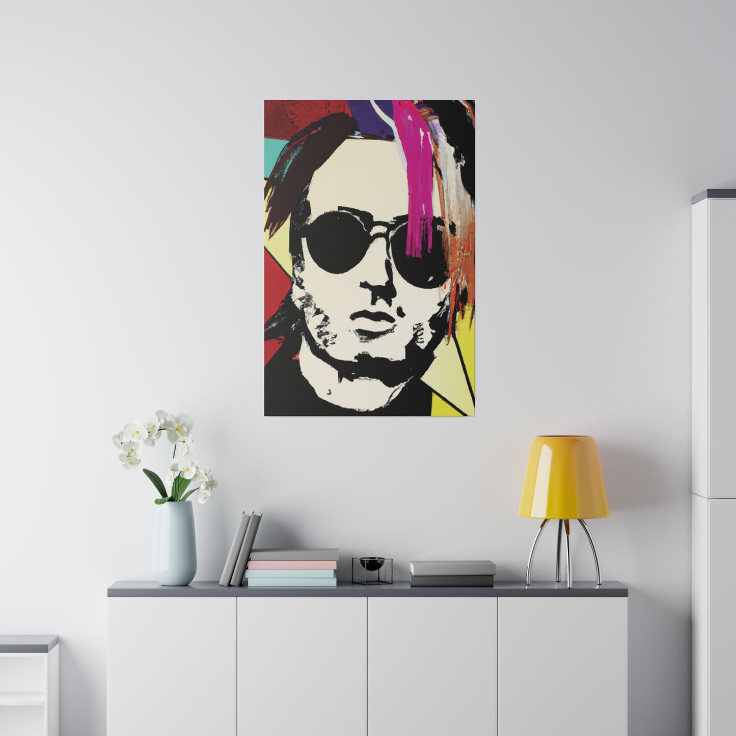 7641U - Rockstar Painting Print | Face | Abstract | Poster | Home Decor | Wall Art | Music Art | Canvas