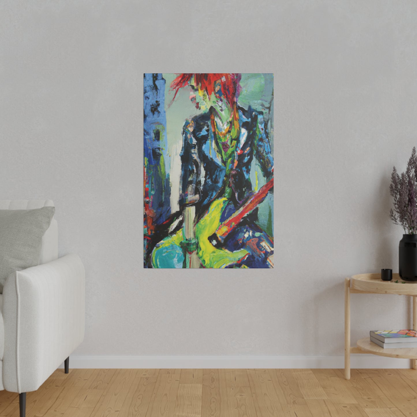 5111Y - Rockstar Oil Painting Style Print | Poster | Home Decor | Wall Art | Music Art | Canvas