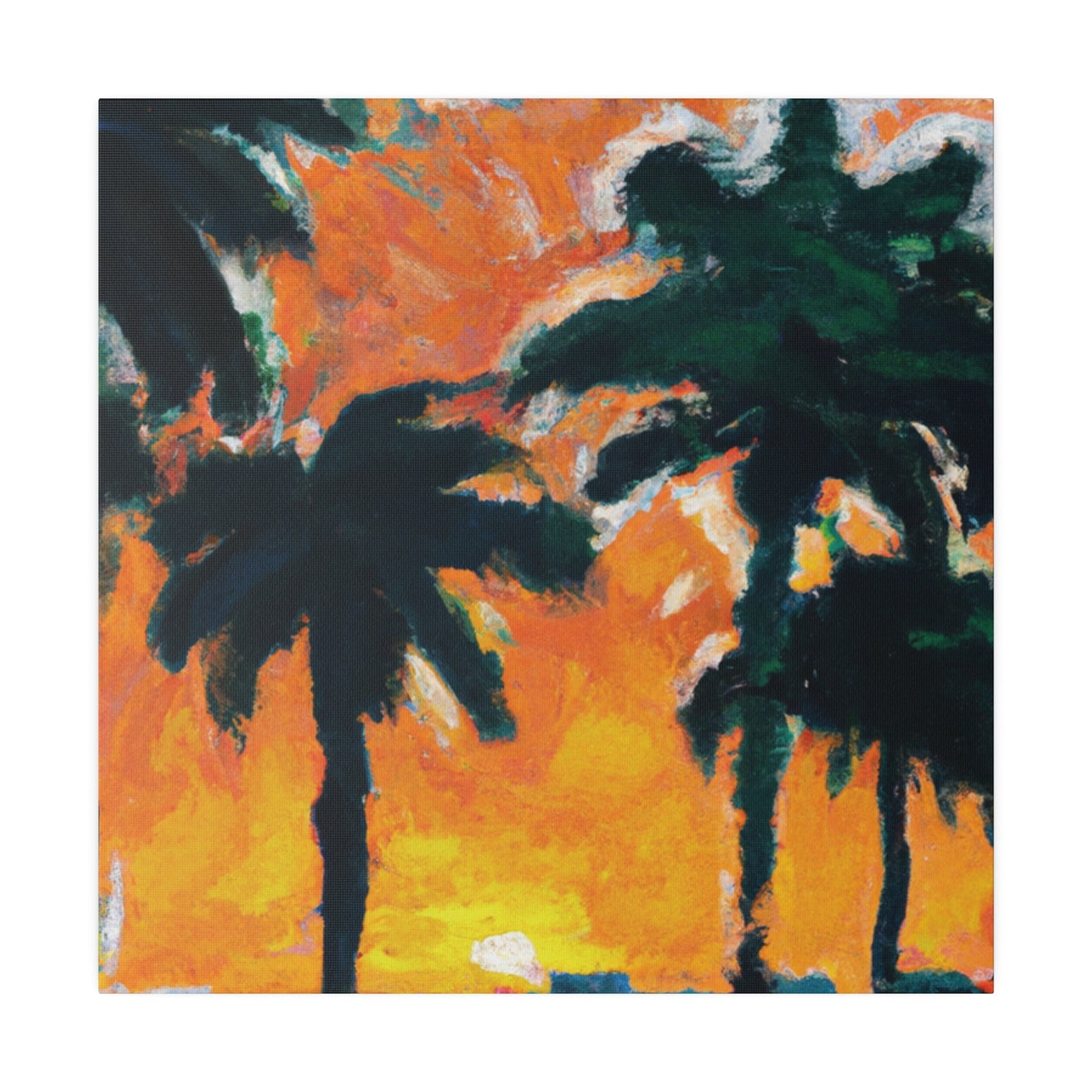 9571T - Miami Beach Sunset Painting Print | Miami | Beach | Sunset | Poster | Home Decor | Wall Art | Canvas