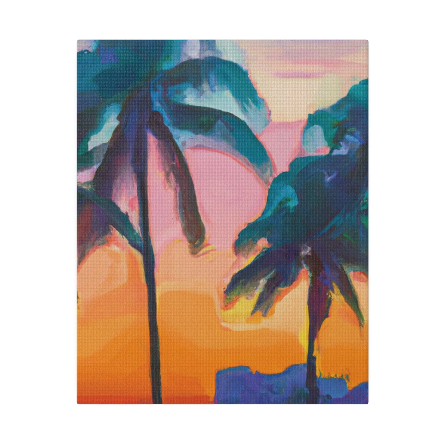 6494M - Miami Beach Sunset Painting Print | Miami | Beach | Sunset | Poster | Home Decor | Wall Art | Canvas