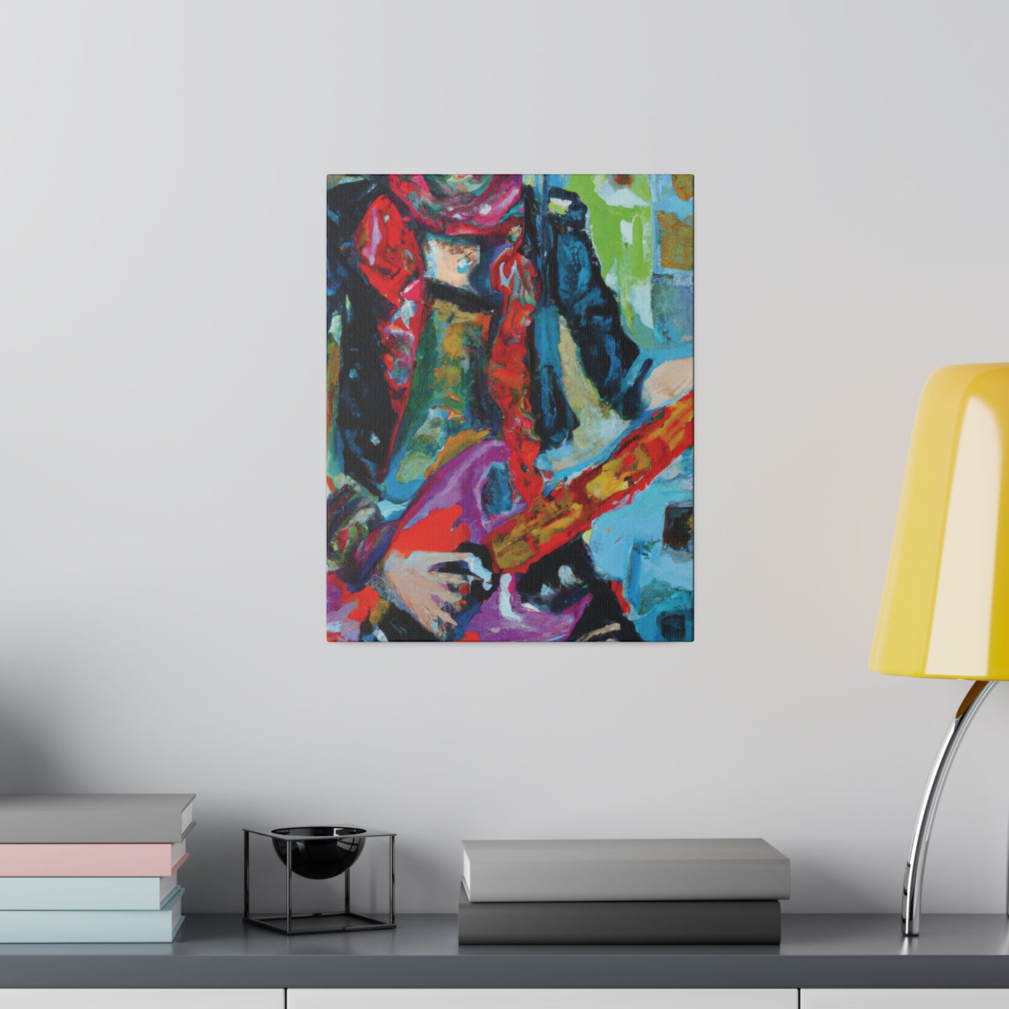 4286K - Rockstar Oil Painting Style Print | Poster | Home Decor | Wall Art | Music Art | Canvas