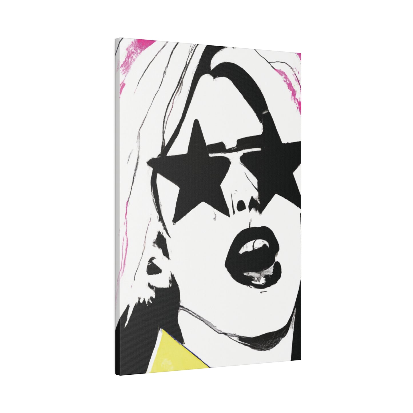 9438E - Rockstar Painting Print | Face | Abstract | Poster | Home Decor | Wall Art | Music Art | Canvas