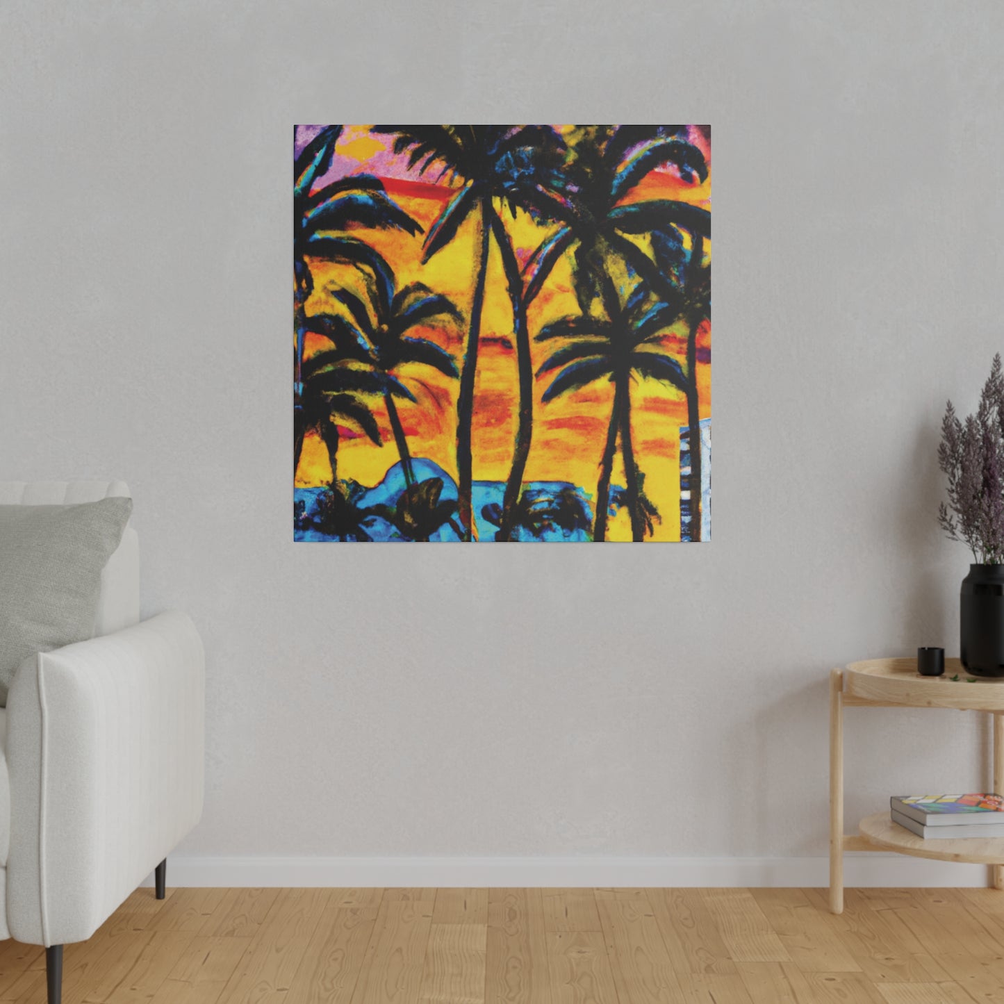 5378U - Miami Beach Sunset Painting Print | Miami | Beach | Sunset | Poster | Home Decor | Wall Art | Canvas