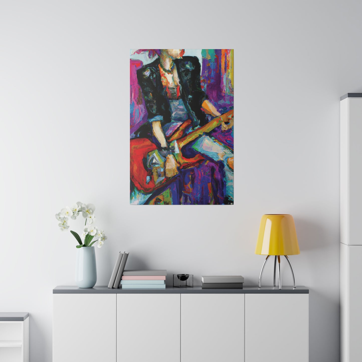 6268K - Rockstar Oil Painting Style Print | Poster | Home Decor | Wall Art | Music Art | Canvas