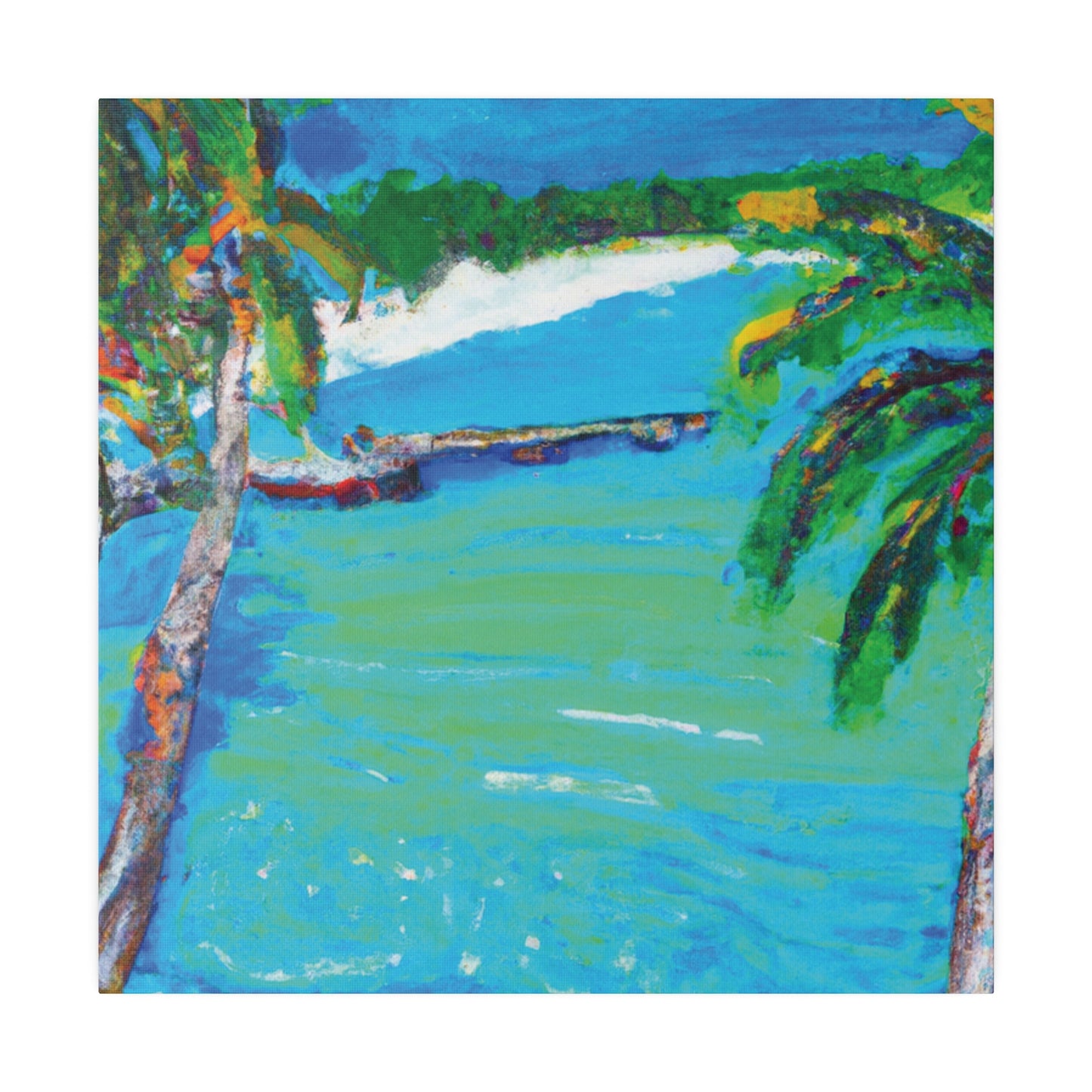 2499M - Bahamas Ocean Painting Print | Bahamas | Ocean | Beach | Poster | Home Decor | Wall Art | Canvas