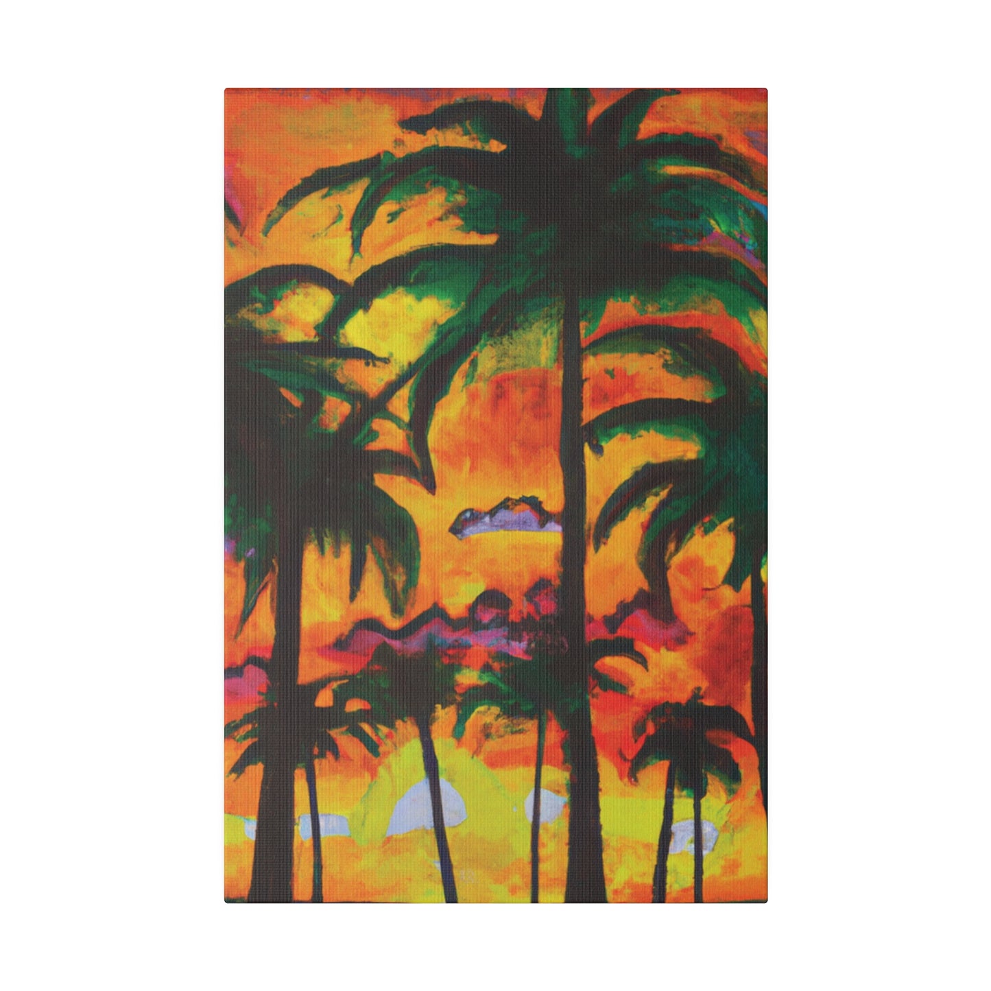 5820T - Miami Beach Sunset Painting Print | Miami | Beach | Sunset | Poster | Home Decor | Wall Art | Canvas