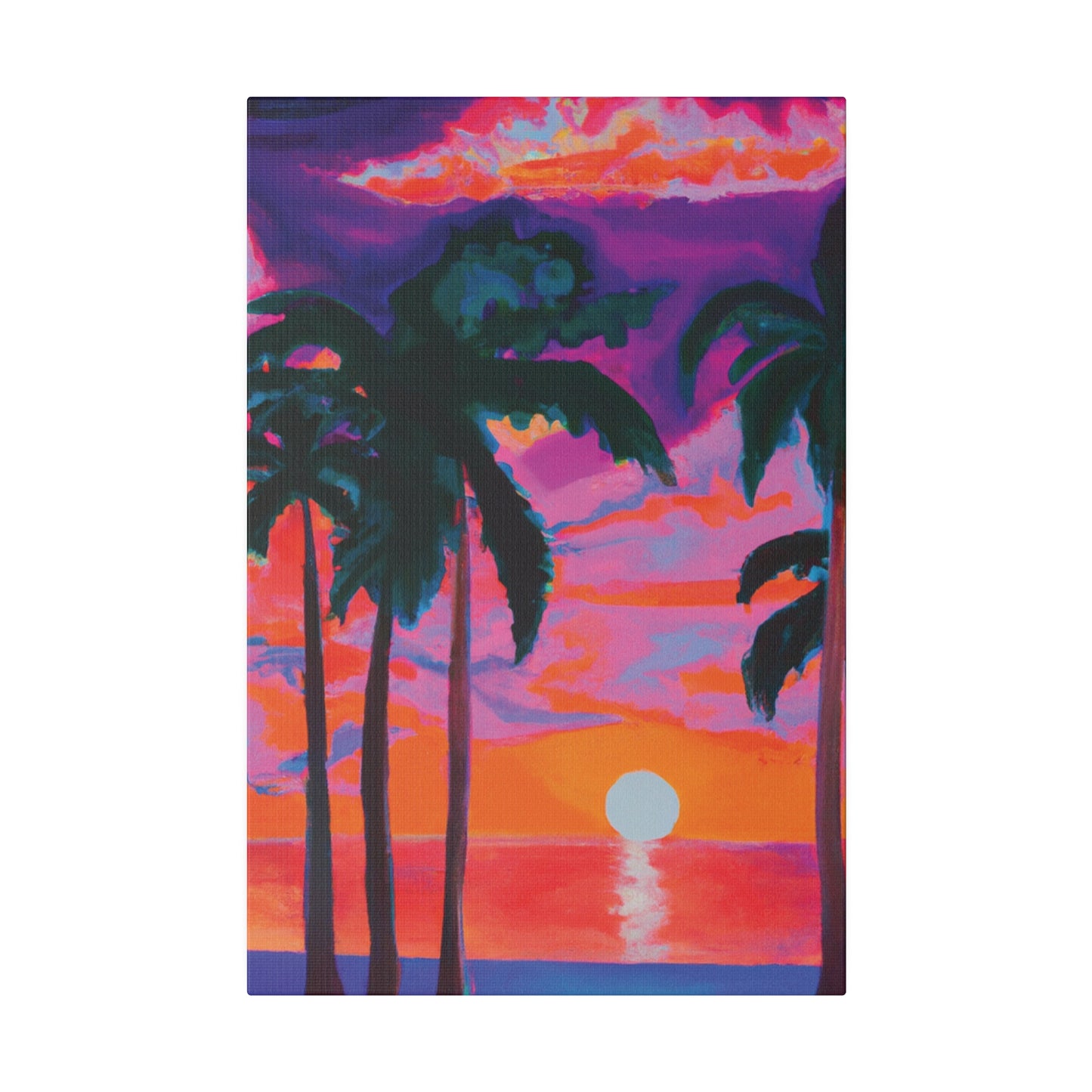 2189Z - Miami Beach Sunset Painting Print | Miami | Beach | Sunset | Poster | Home Decor | Wall Art | Canvas