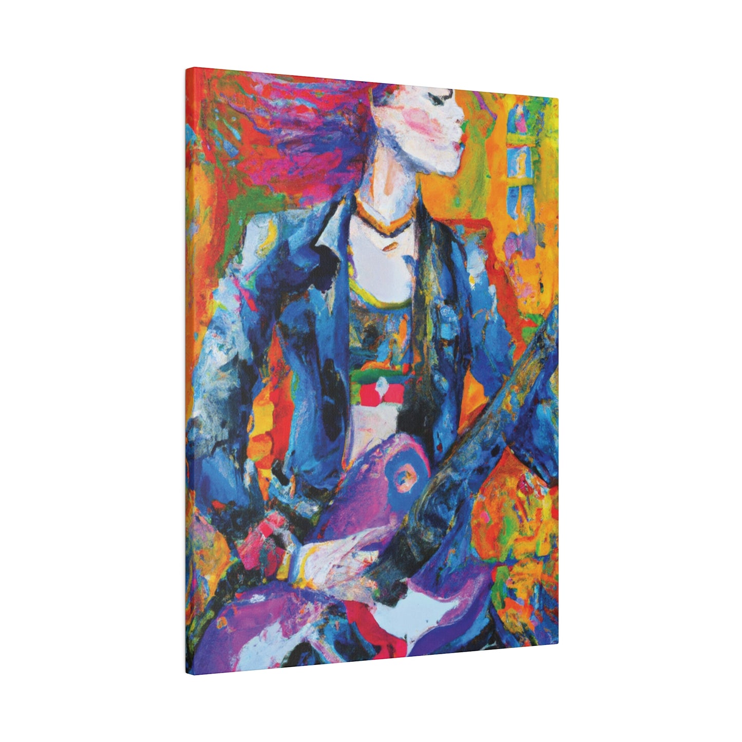 8135R - Rockstar Oil Painting Style Print | Poster | Home Decor | Wall Art | Music Art | Canvas