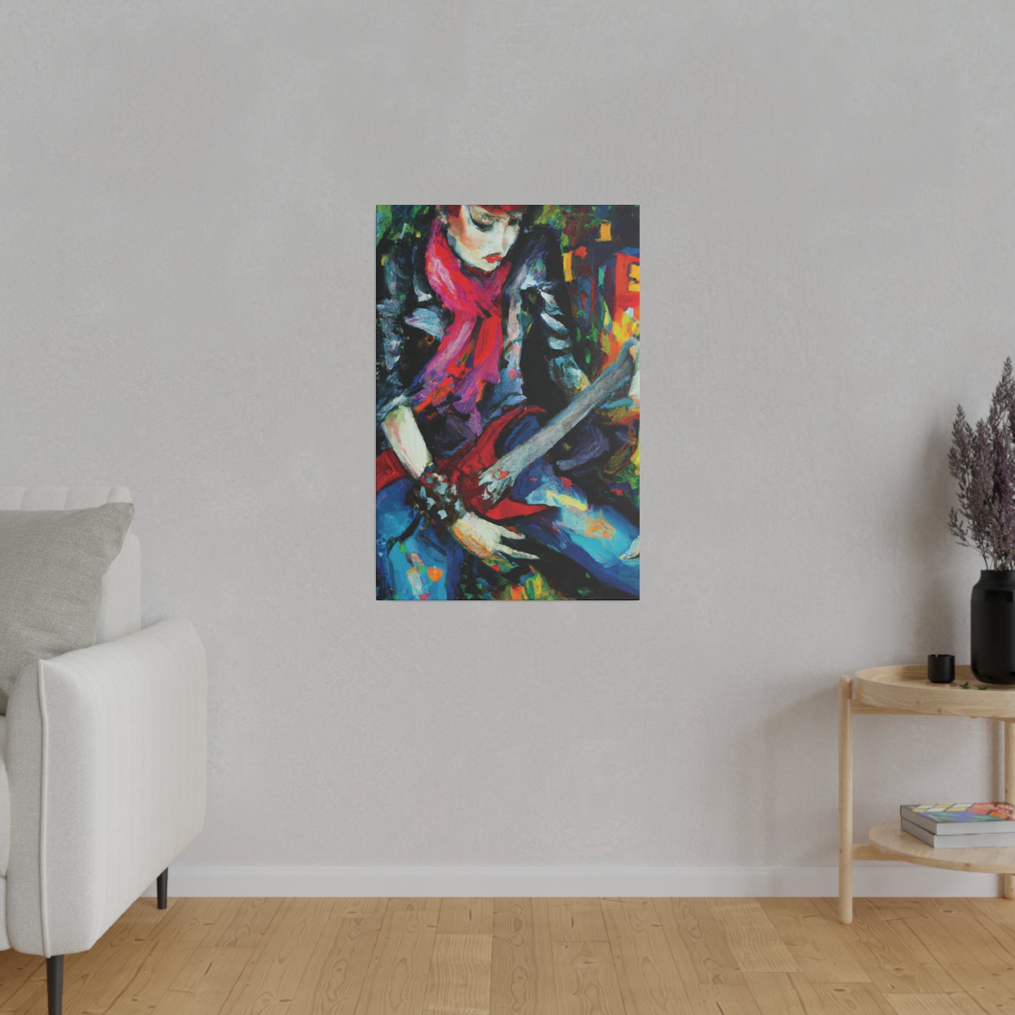 834A - Rockstar Oil Painting Style Print | Poster | Home Decor | Wall Art | Music Art | Canvas
