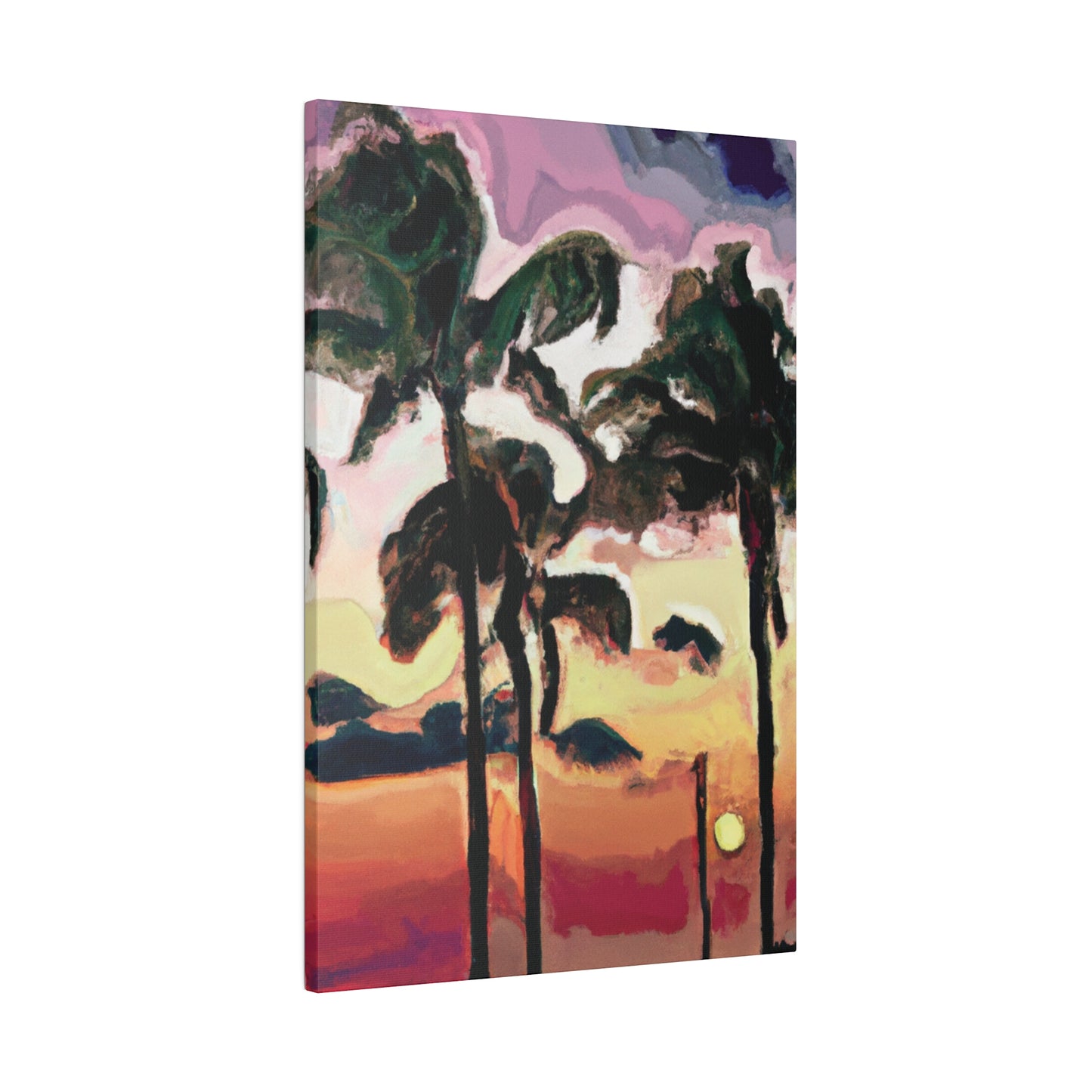 8274F - Miami Beach Sunset Painting Print | Miami | Beach | Sunset | Poster | Home Decor | Wall Art | Canvas