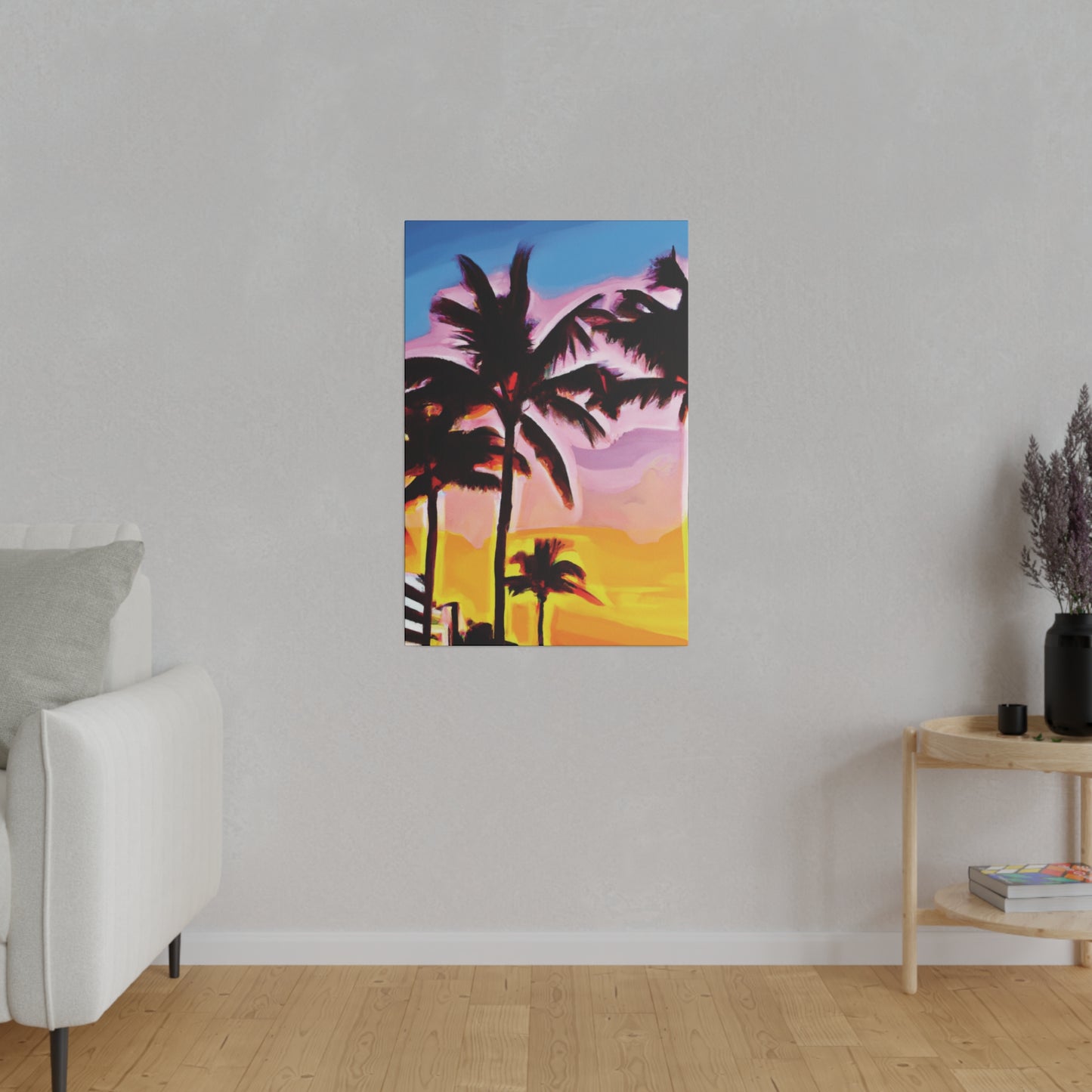 742X - Miami Beach Sunset Painting Print | Miami | Beach | Sunset | Poster | Home Decor | Wall Art | Canvas