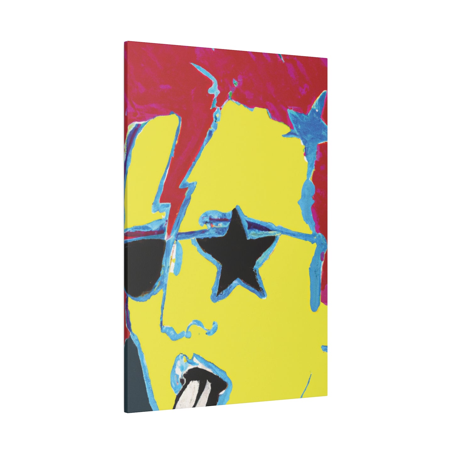 1454X - Rockstar Painting Print | Face | Abstract | Poster | Home Decor | Wall Art | Music Art | Canvas