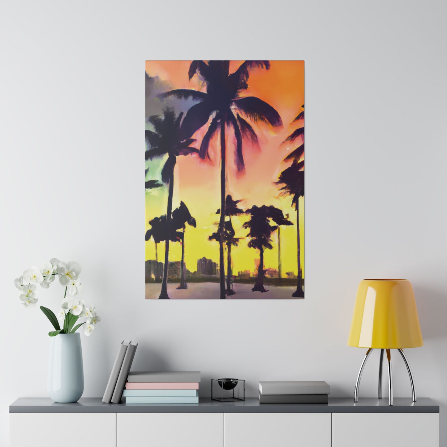 5608P - Miami Beach Sunset Painting Print | Miami | Beach | Sunset | Poster | Home Decor | Wall Art | Canvas