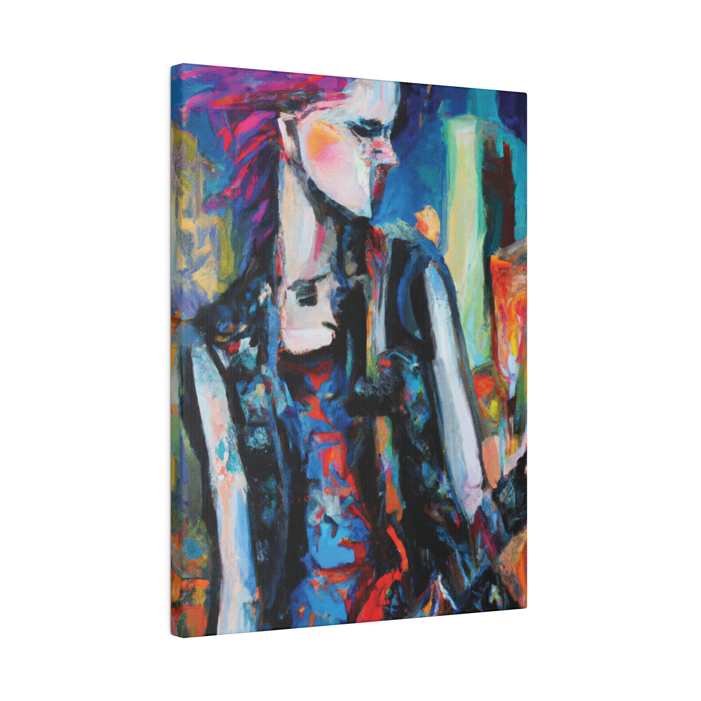 6491R - Rockstar Oil Painting Style Print | Poster | Home Decor | Wall Art | Music Art | Canvas