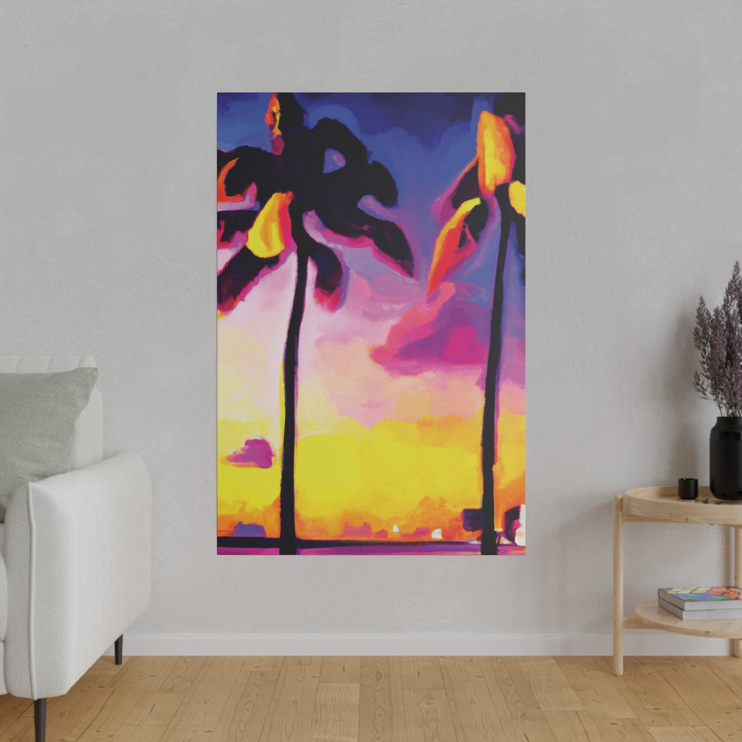 839P - Miami Beach Sunset Painting Print | Miami | Beach | Sunset | Poster | Home Decor | Wall Art | Canvas