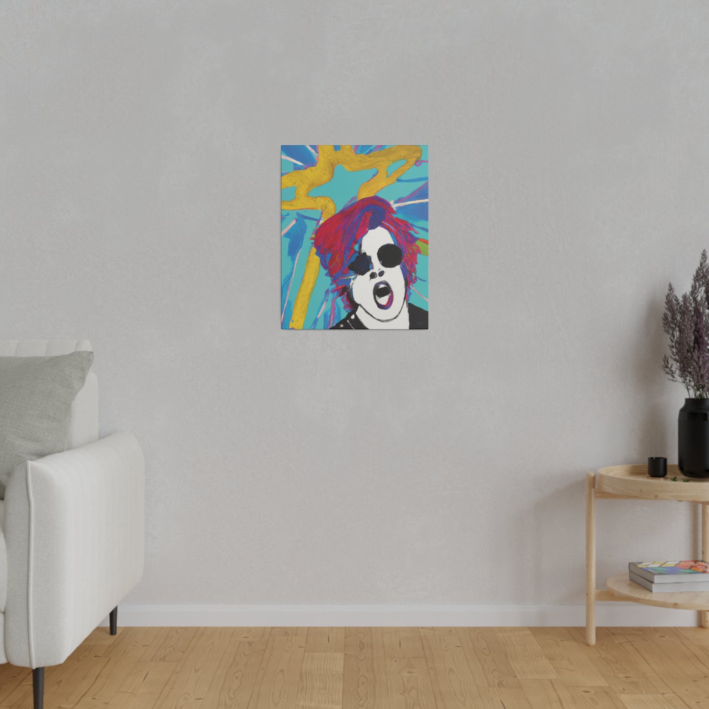 4567A - Rockstar Painting Print | Face | Abstract | Poster | Home Decor | Wall Art | Music Art | Canvas