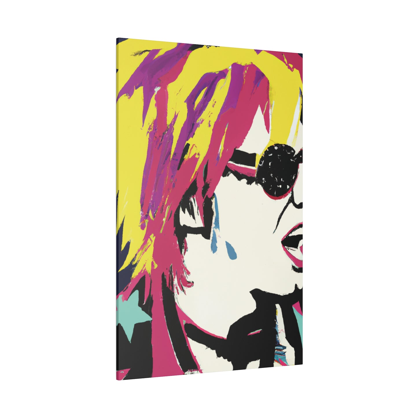 1794Z - Rockstar Painting Print | Face | Abstract | Poster | Home Decor | Wall Art | Music Art | Canvas