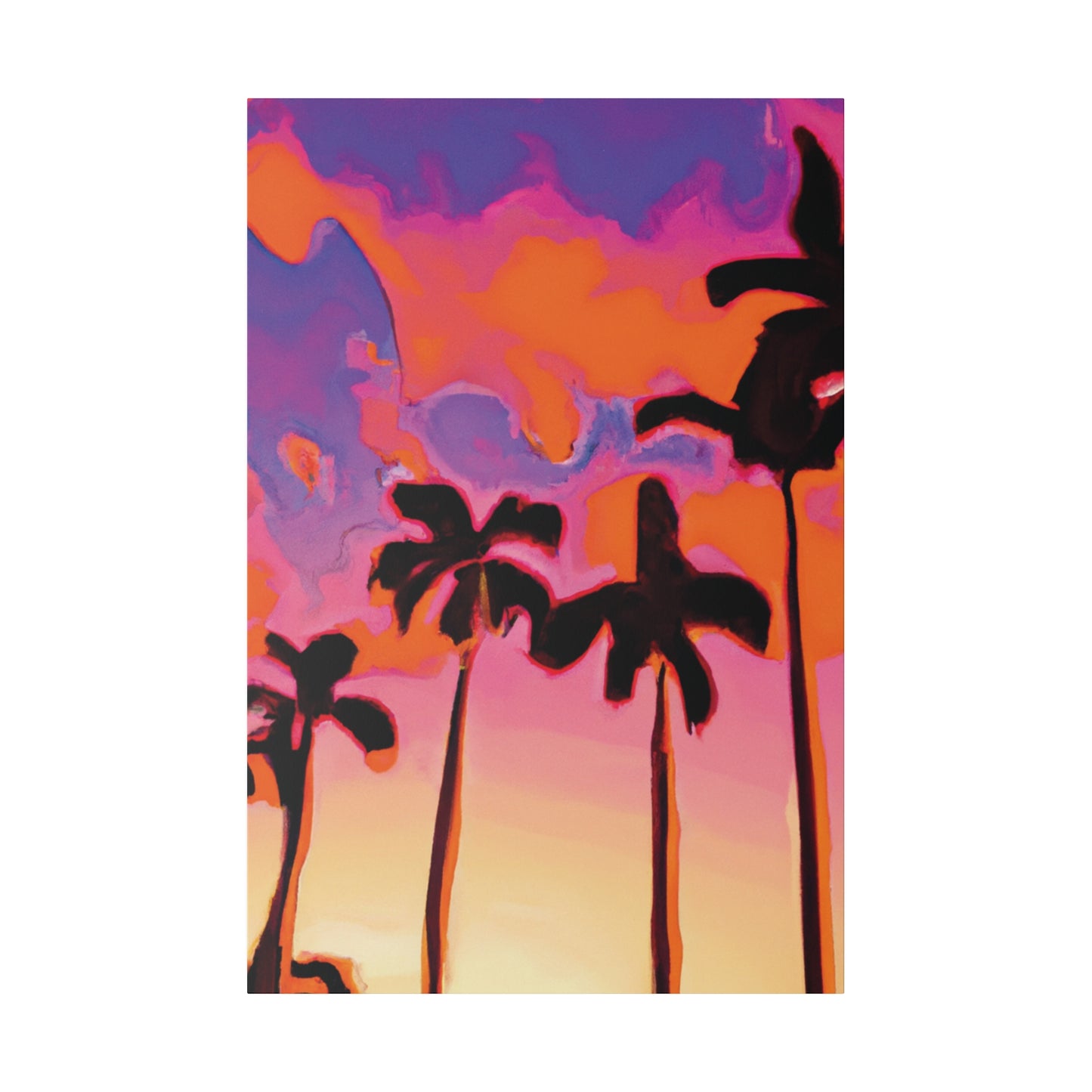 7182U - Miami Beach Sunset Painting Print | Miami | Beach | Sunset | Poster | Home Decor | Wall Art | Canvas