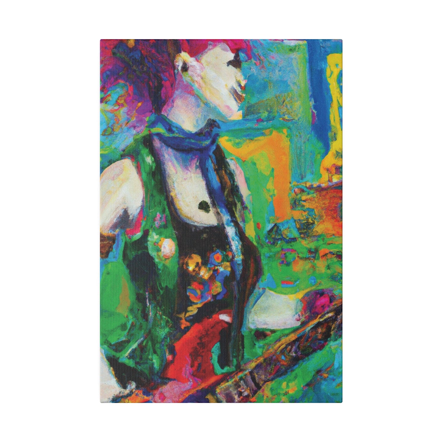 3467C - Rockstar Oil Painting Style Print | Poster | Home Decor | Wall Art | Music Art | Canvas