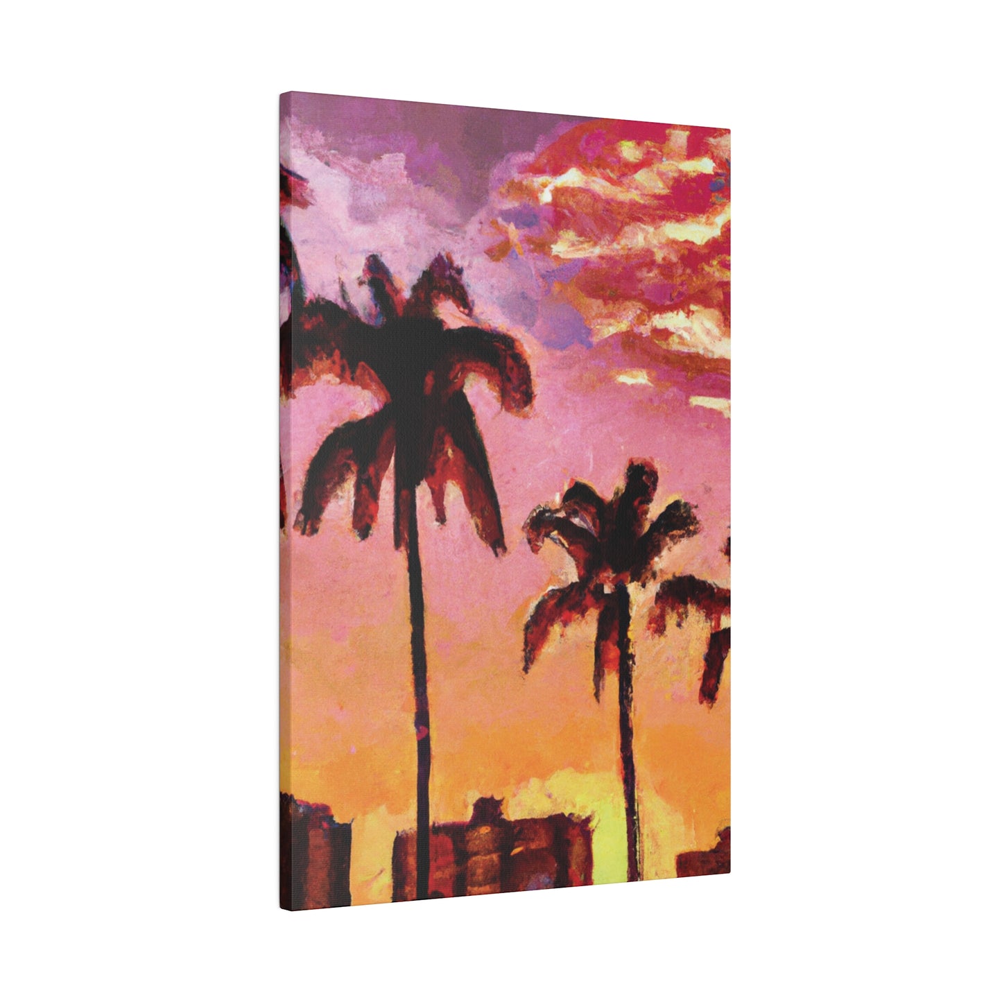 7485A - Miami Beach Sunset Painting Print | Miami | Beach | Sunset | Poster | Home Decor | Wall Art | Canvas