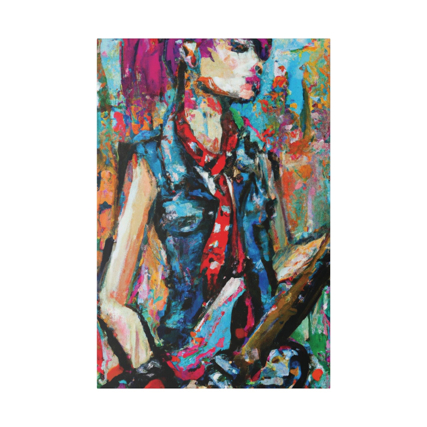 9405R - Rockstar Oil Painting Style Print | Poster | Home Decor | Wall Art | Music Art | Canvas