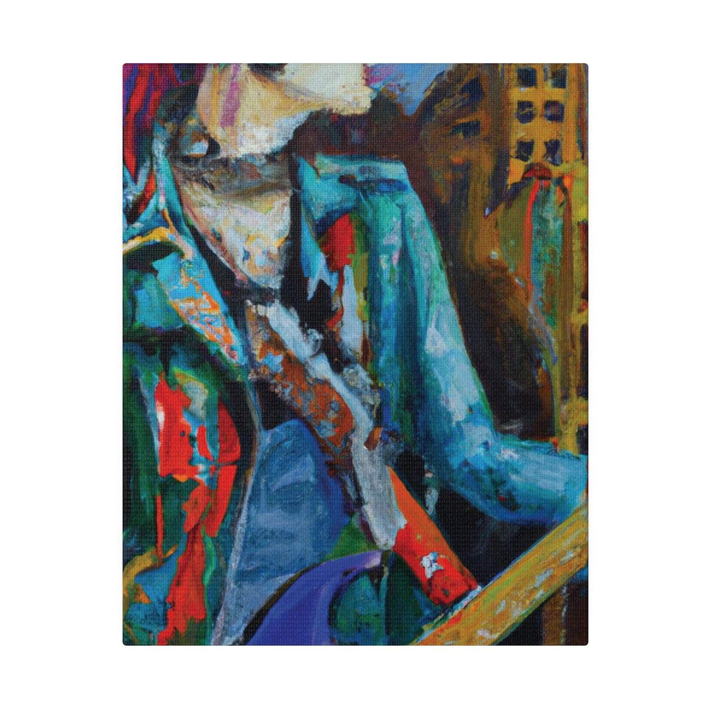 8911G - Rockstar Oil Painting Style Print | Poster | Home Decor | Wall Art | Music Art | Canvas