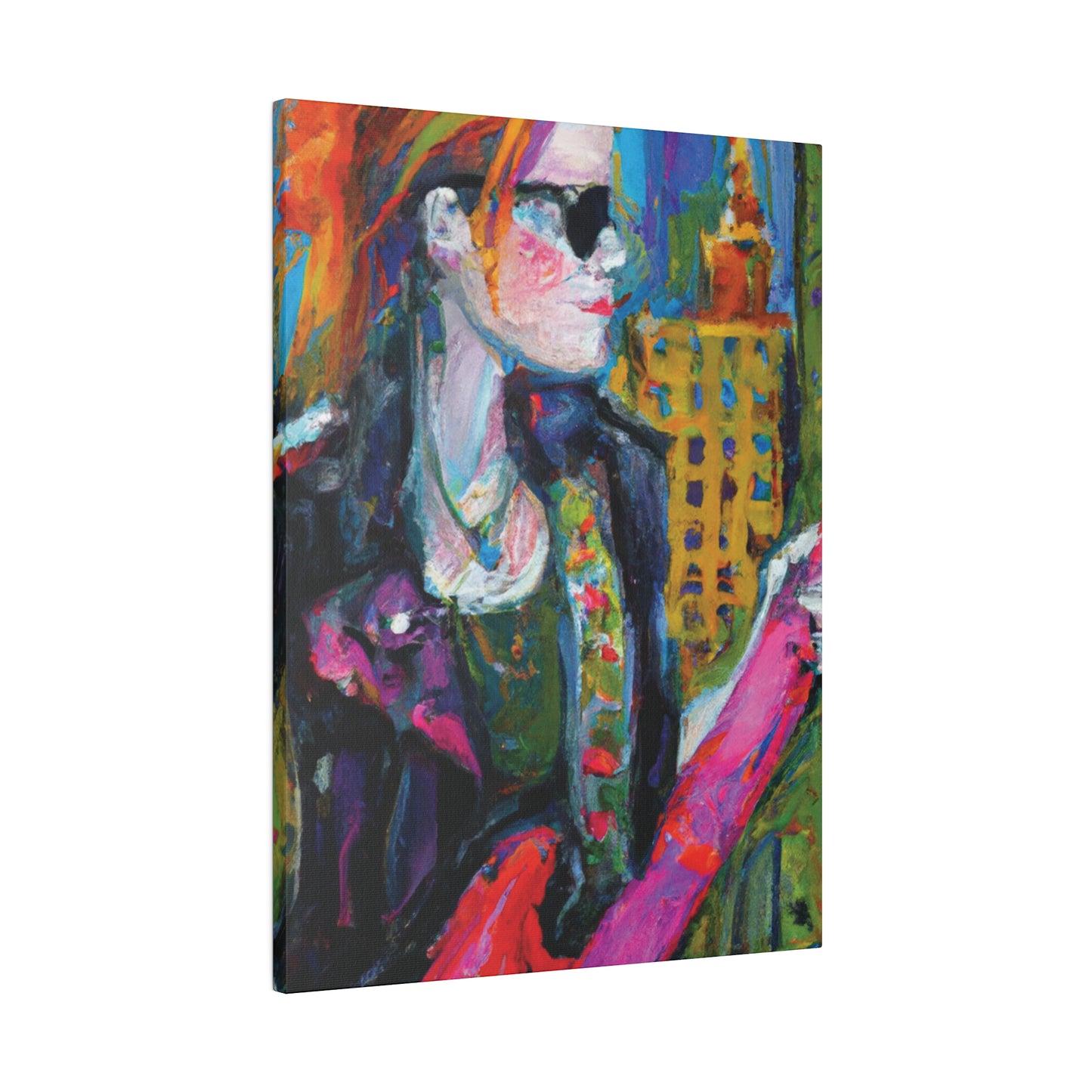 9503W - Rockstar Oil Painting Style Print | Poster | Home Decor | Wall Art | Music Art | Canvas