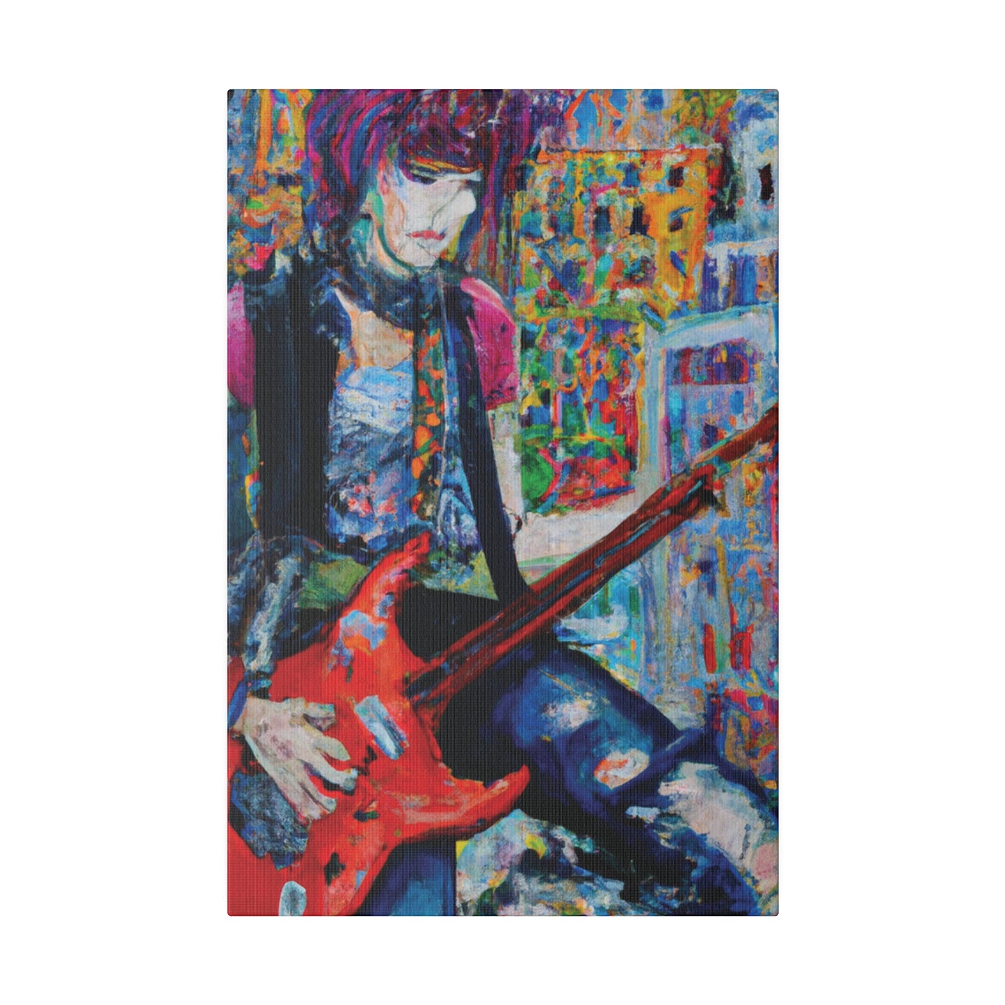 7661H - Rockstar Oil Painting Style Print | Poster | Home Decor | Wall Art | Music Art | Canvas