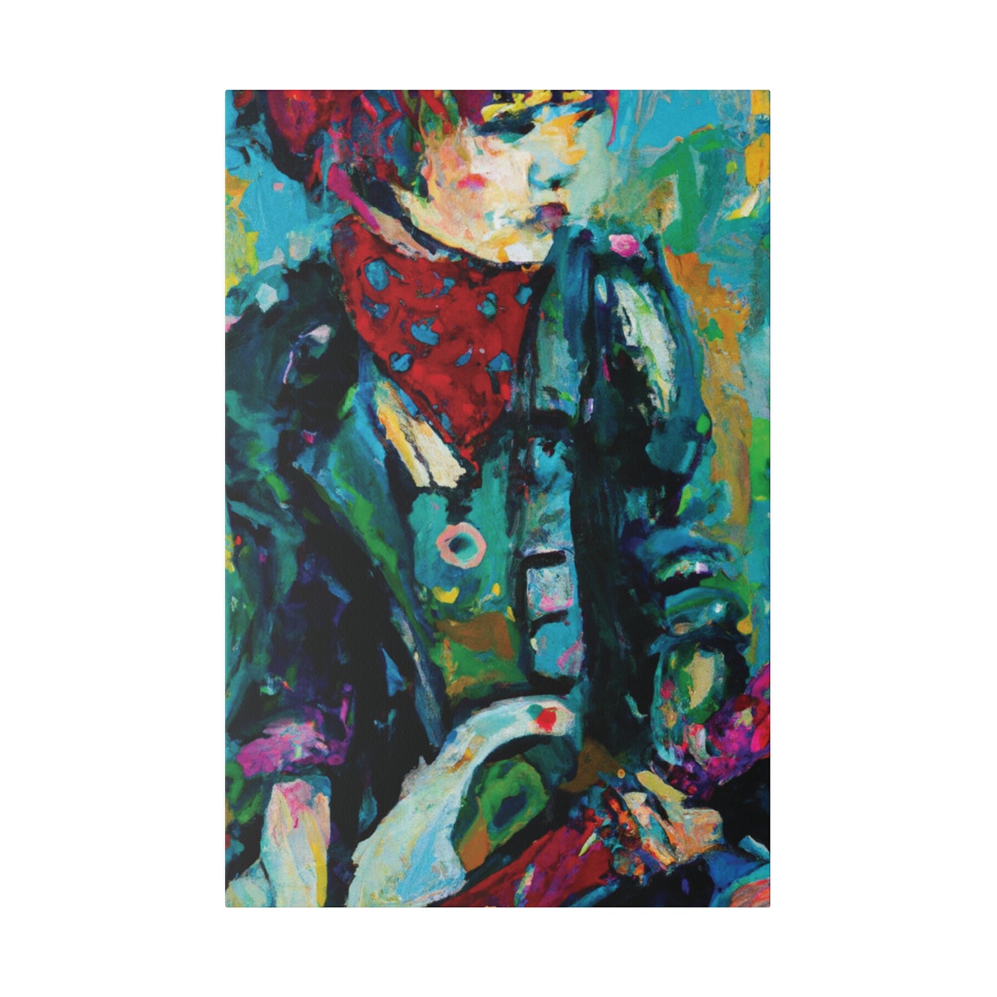 7263A - Rockstar Oil Painting Style Print | Poster | Home Decor | Wall Art | Music Art | Canvas