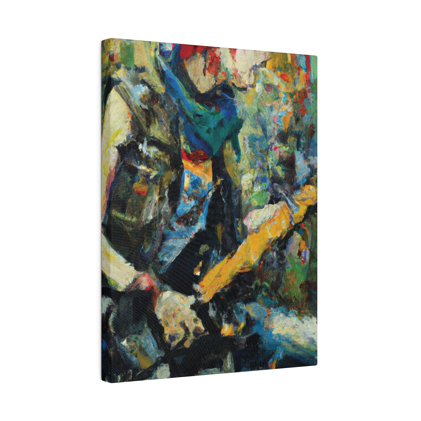 3758W - Rockstar Oil Painting Style Print | Poster | Home Decor | Wall Art | Music Art | Canvas