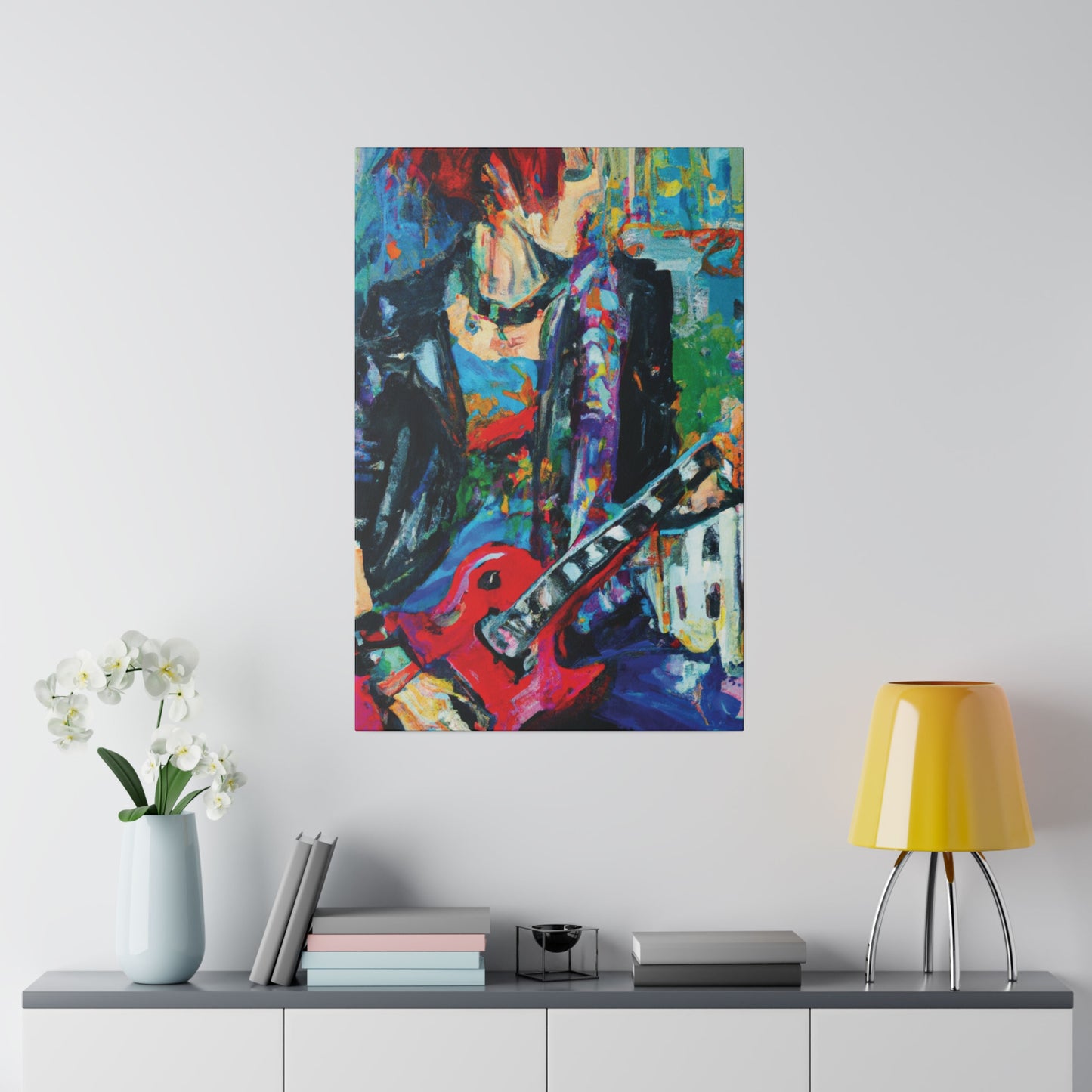 814T - Rockstar Oil Painting Style Print | Poster | Home Decor | Wall Art | Music Art | Canvas